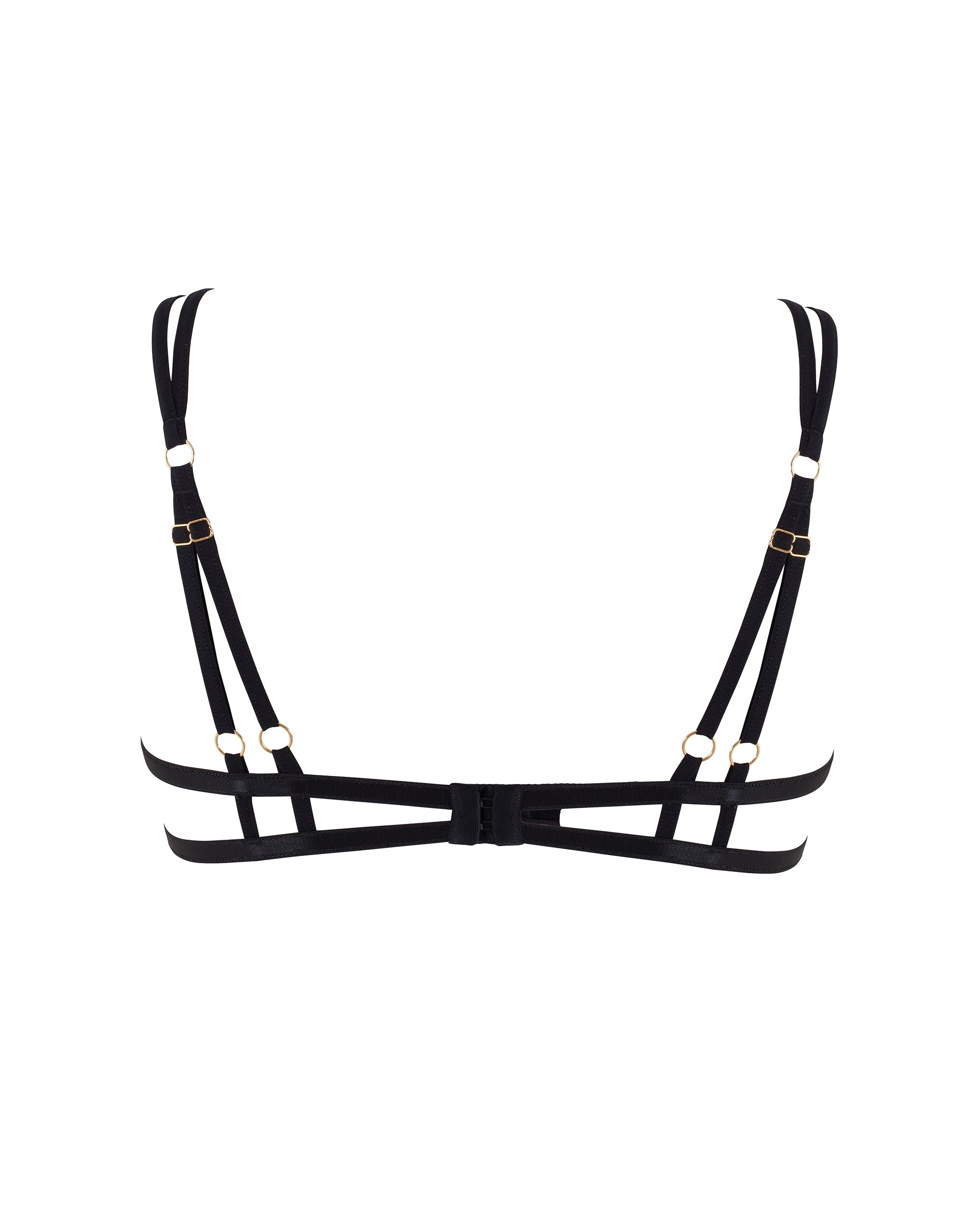 Emerson Open Lace Bra Black