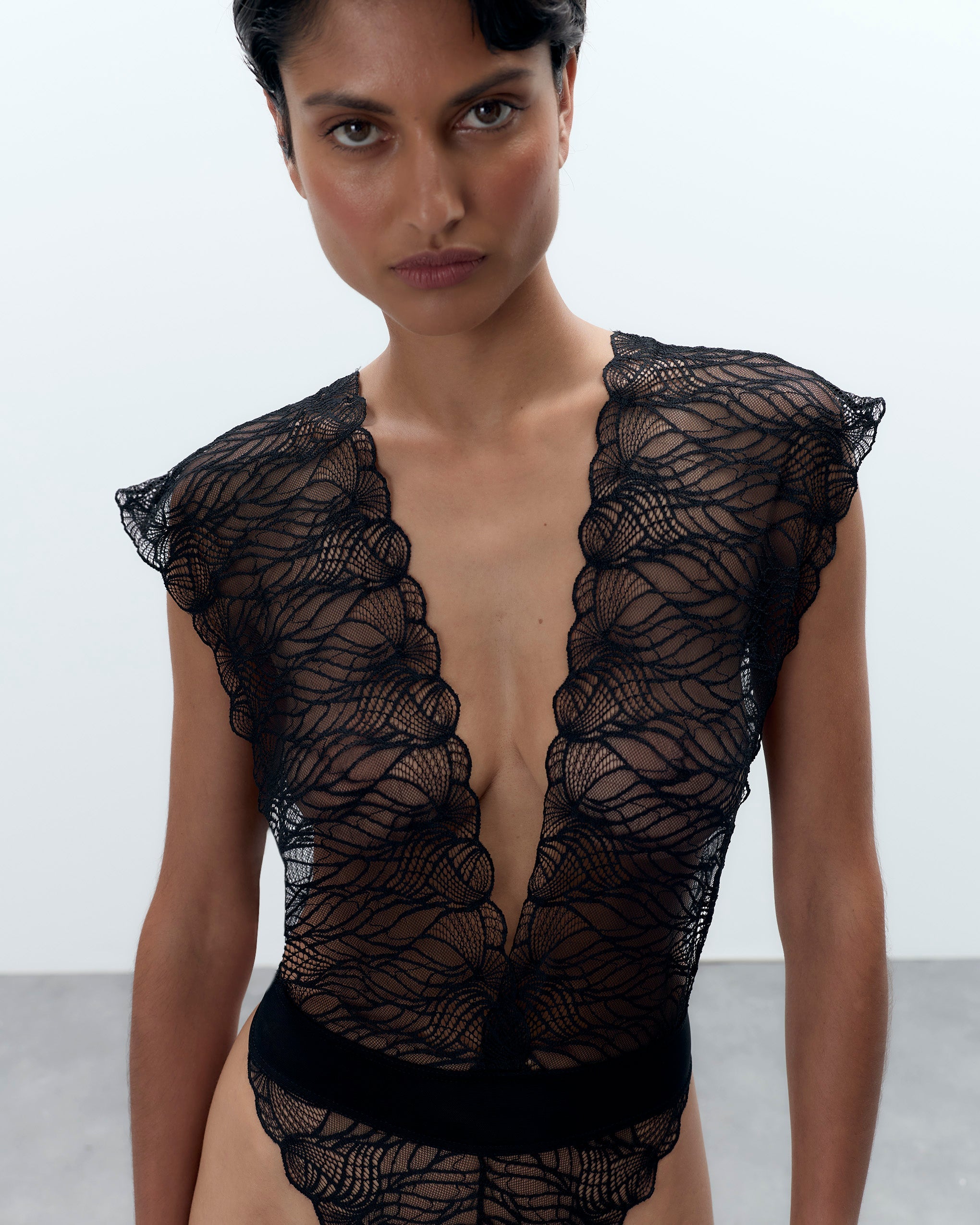 Emerson Lace Bodysuit Black
