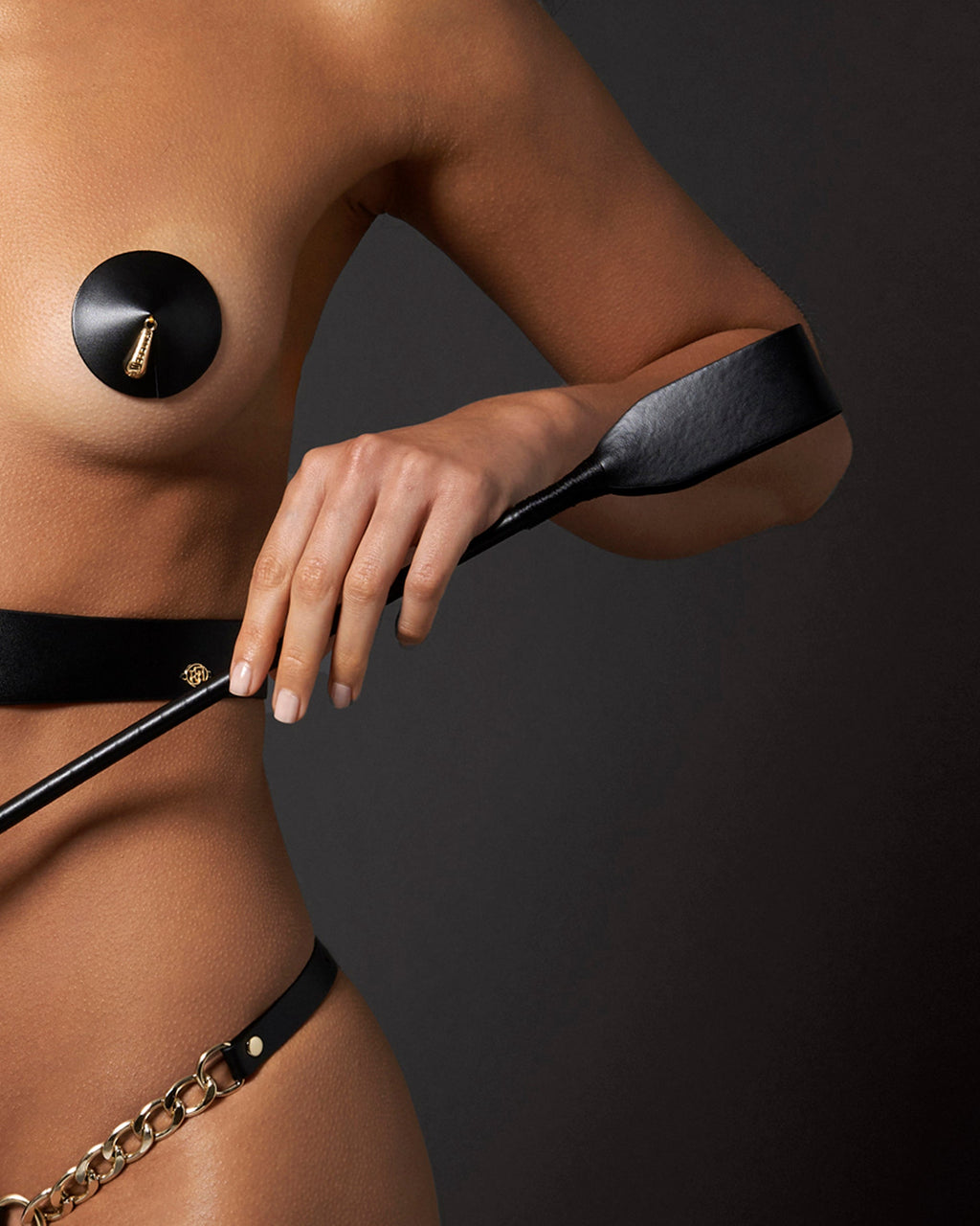 Leather-Look Crop Black