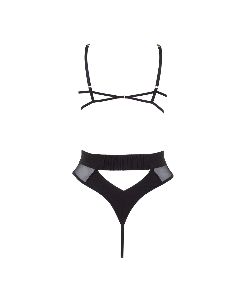 Orla Sheer Mesh Bodysuit Black
