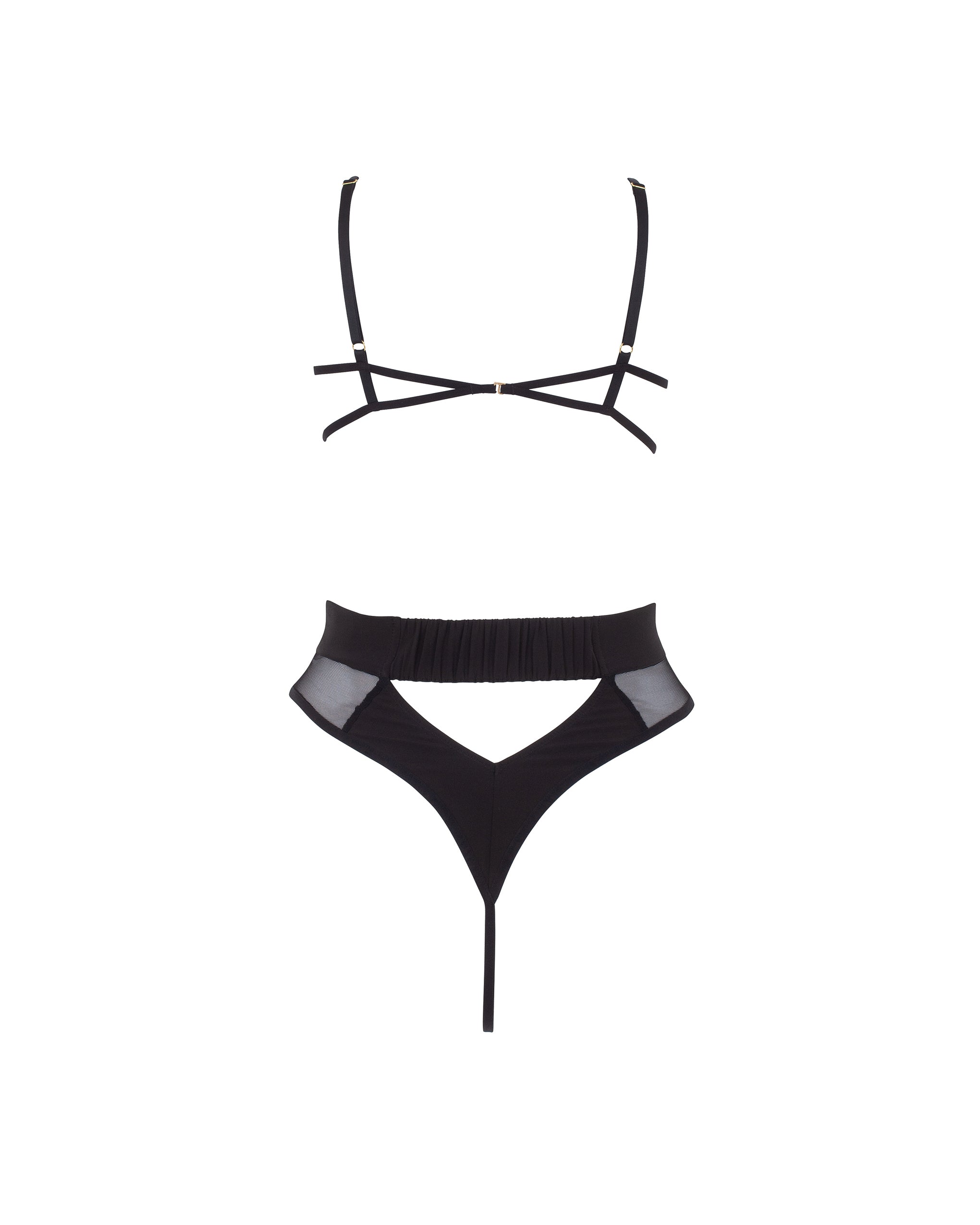 Orla Sheer Mesh Bodysuit Black