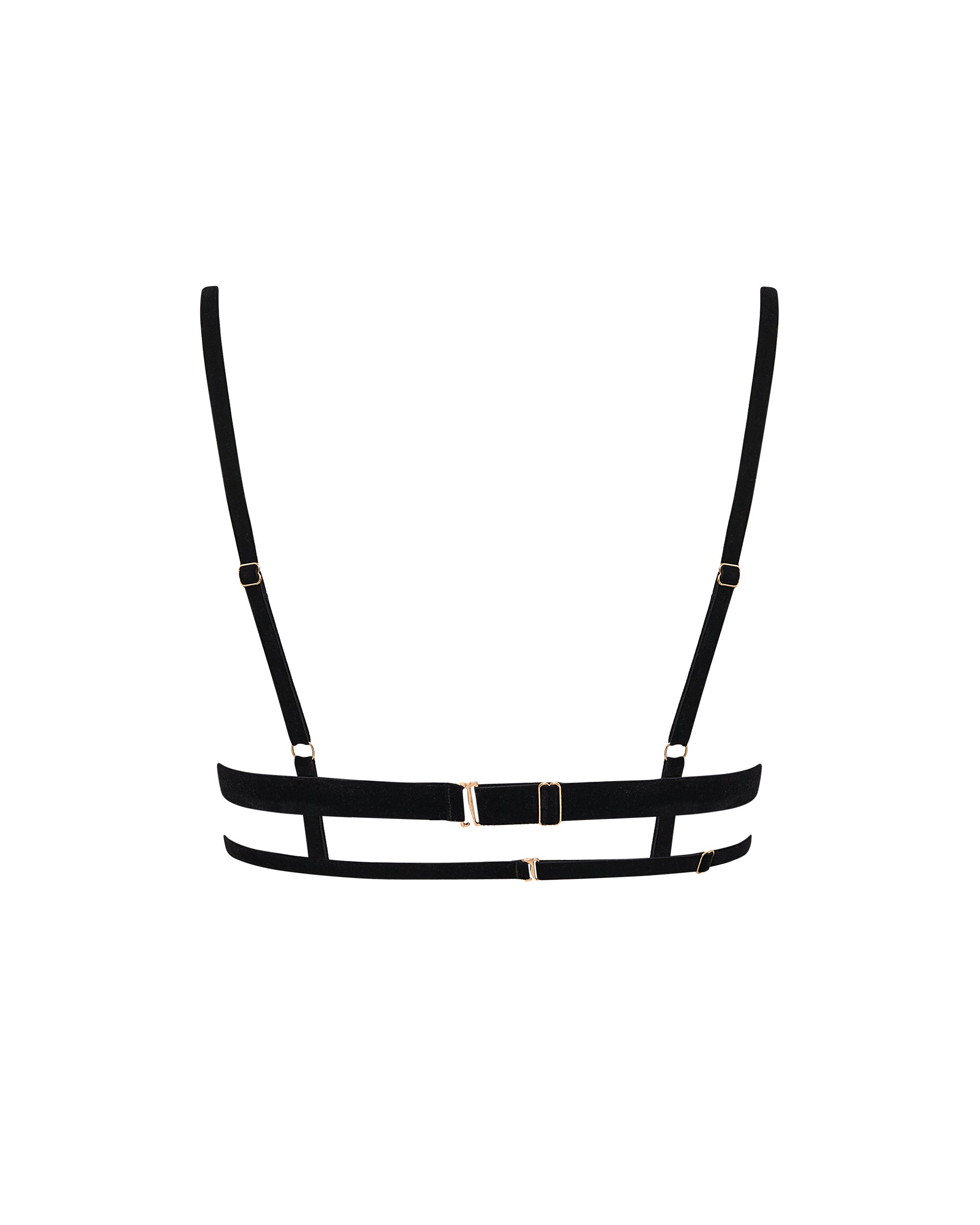 Simone Open Harness Bra Black