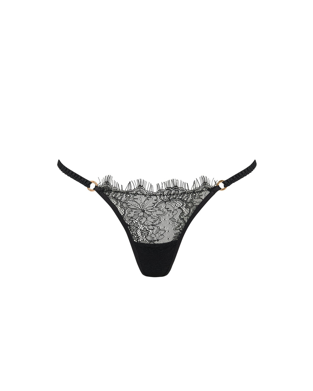Camelia Lace Thong Black