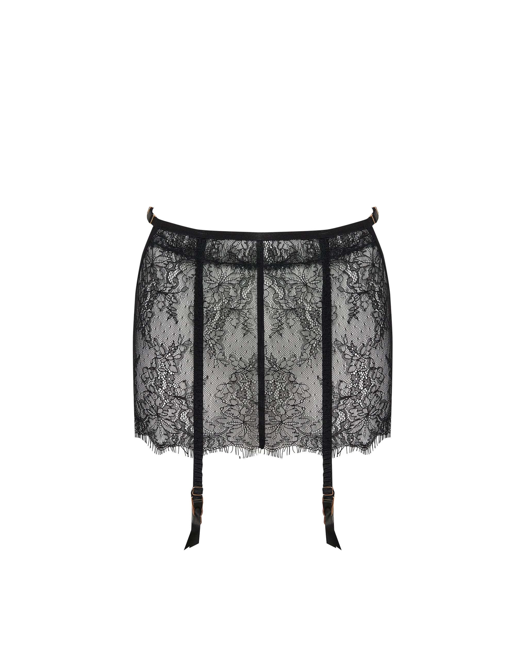 Camelia Skirt Suspender Black