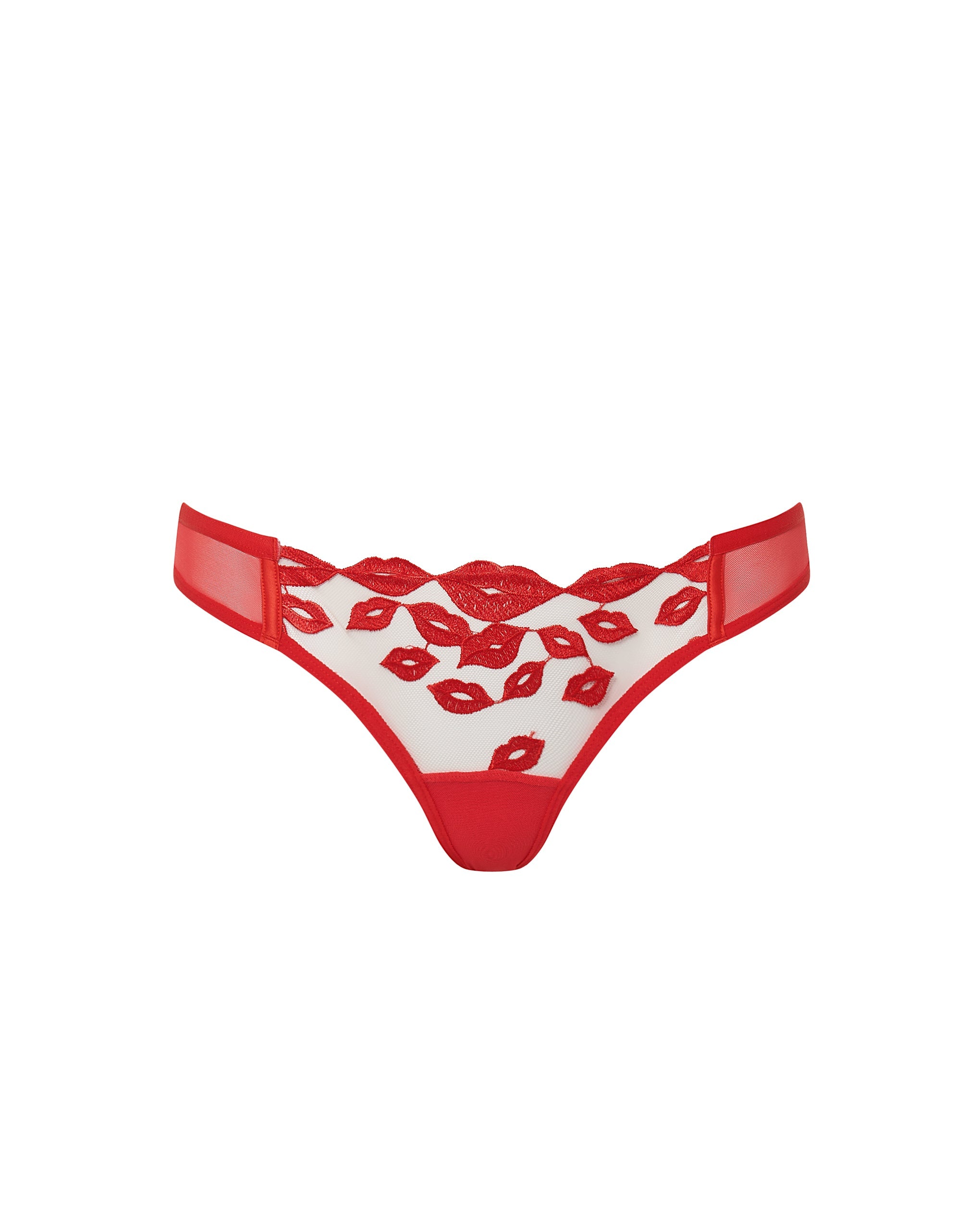 Marian Embroidered Brief Red