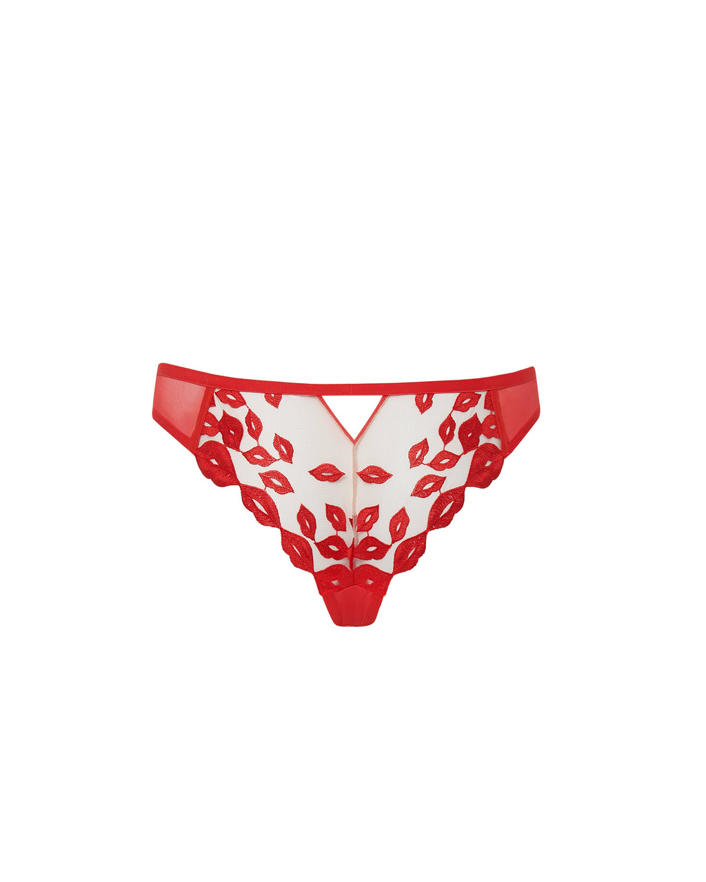 Marian Embroidered Brief Red