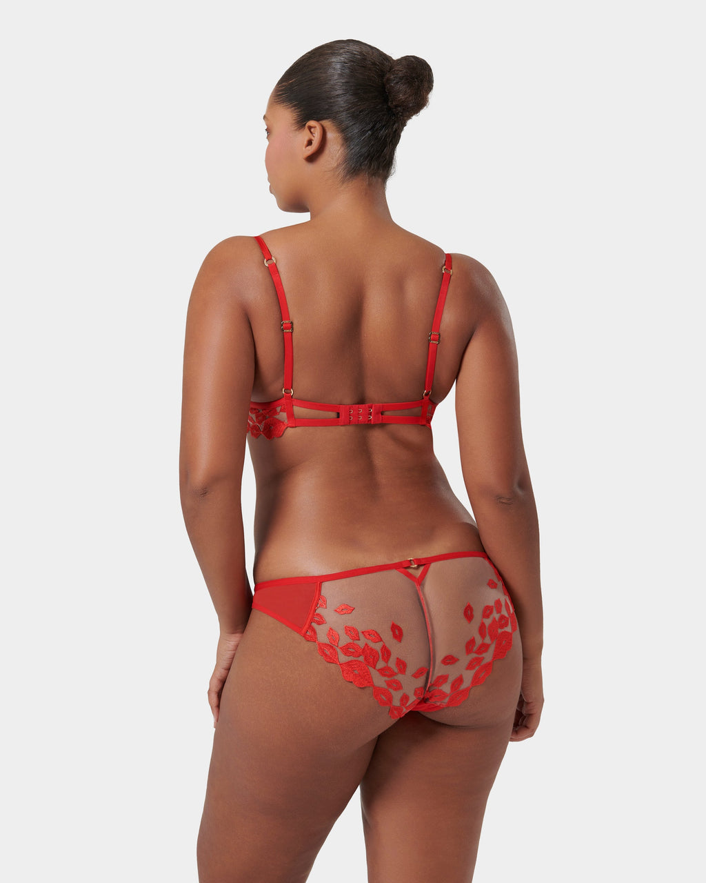Marian Embroidered Brief Red