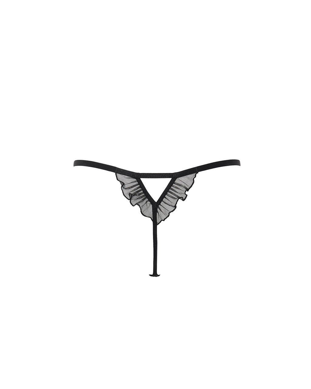 Matisse Sheer Open Thong Black