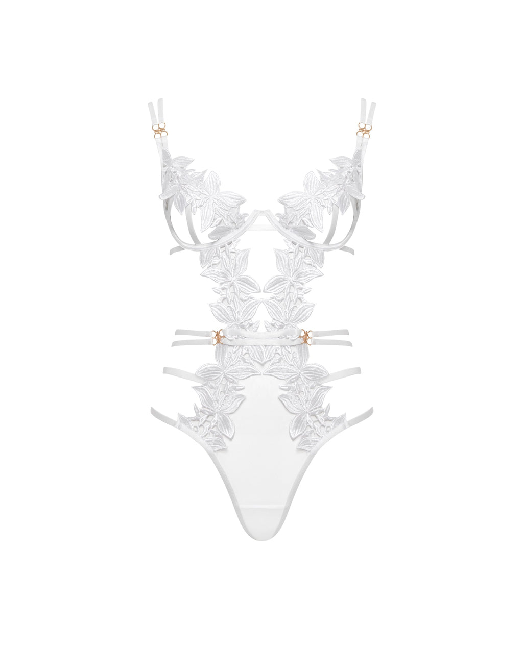 Ophelia Open Bodysuit White