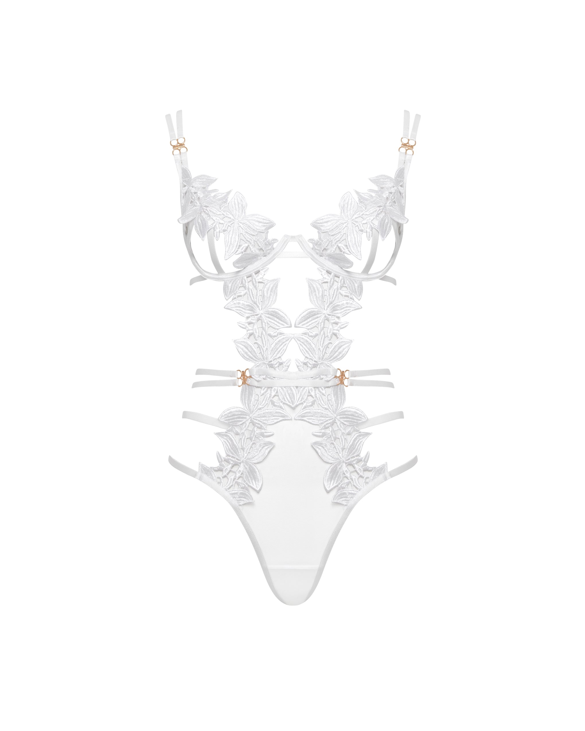 Ophelia Open Bodysuit White
