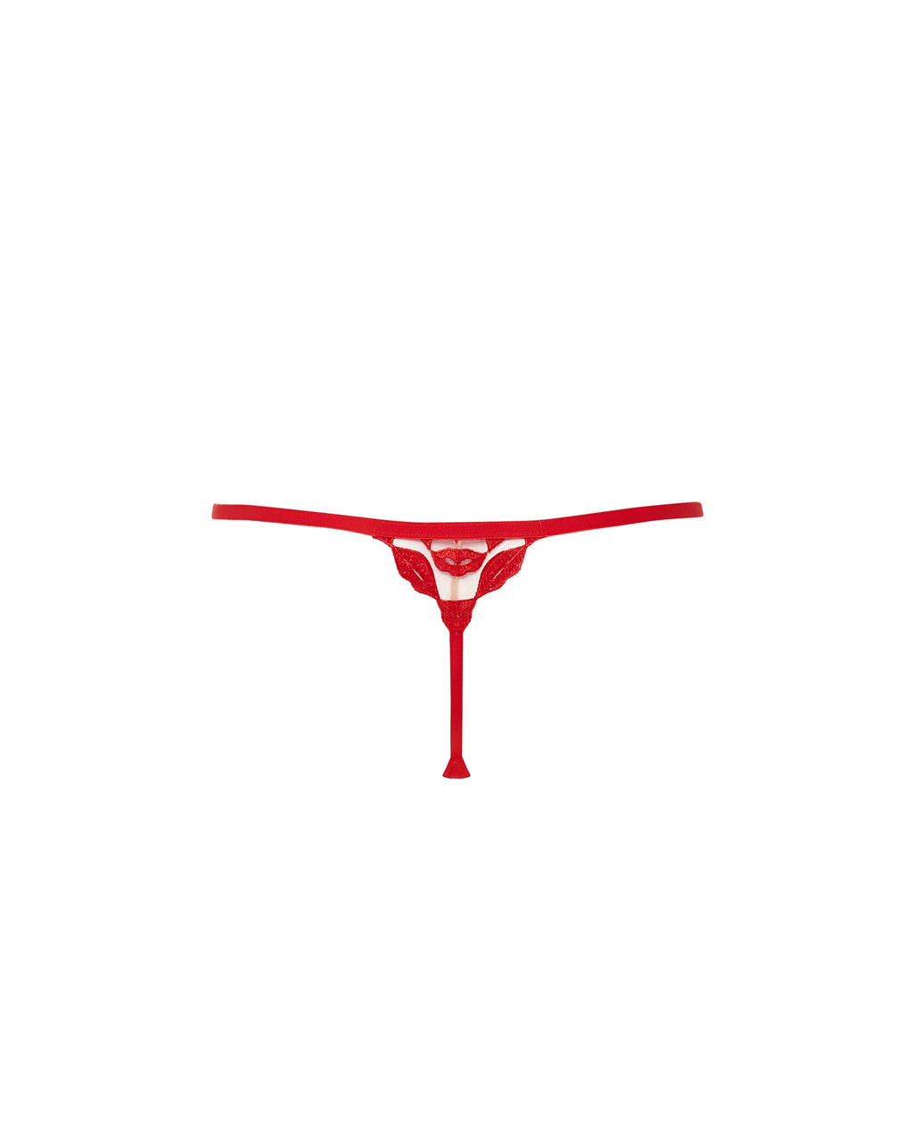 Marian Embroidered Thong Red