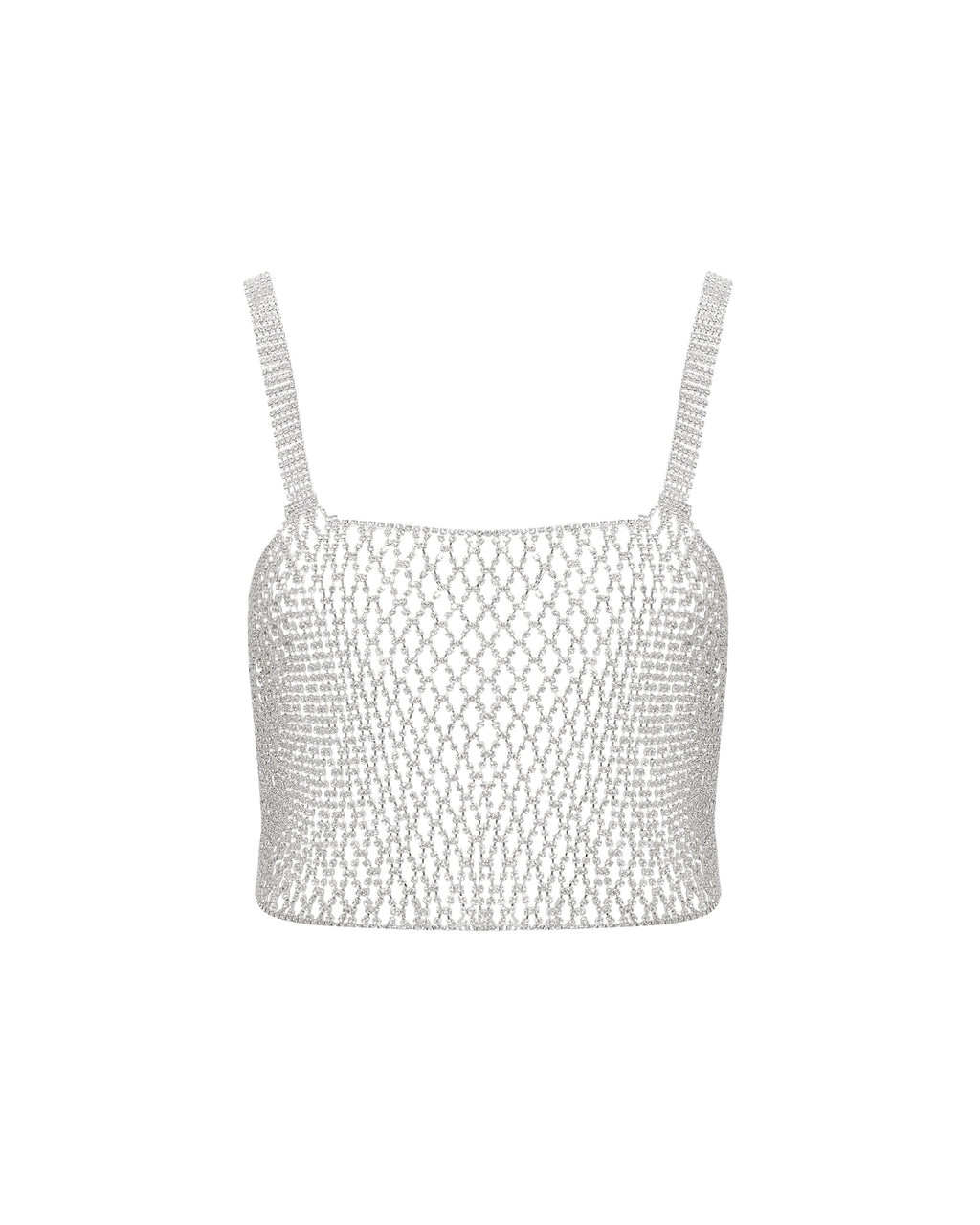 Elsa Diamond Lattice Cami Silver/Clear
