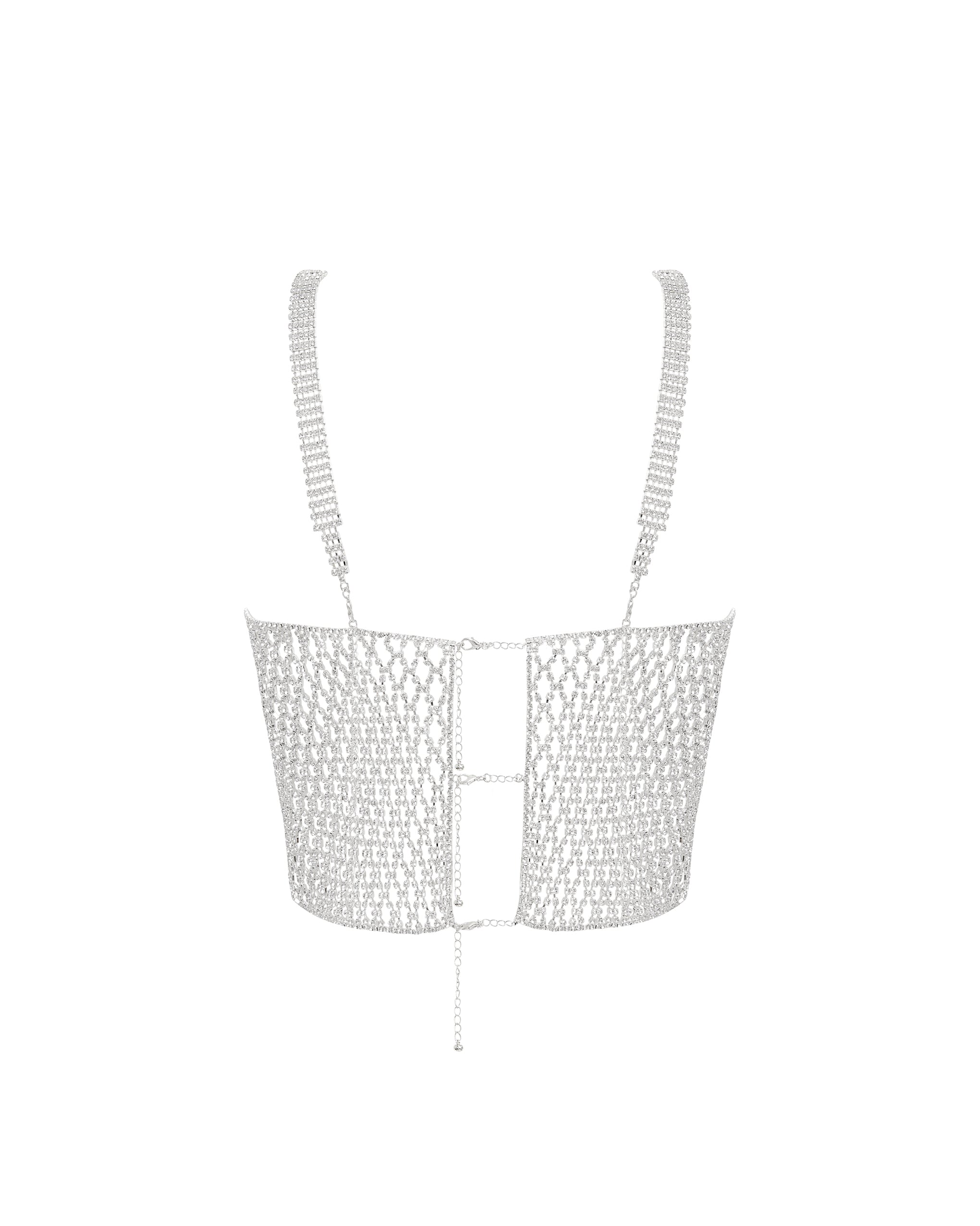 Elsa Diamond Lattice Cami Silver/Clear