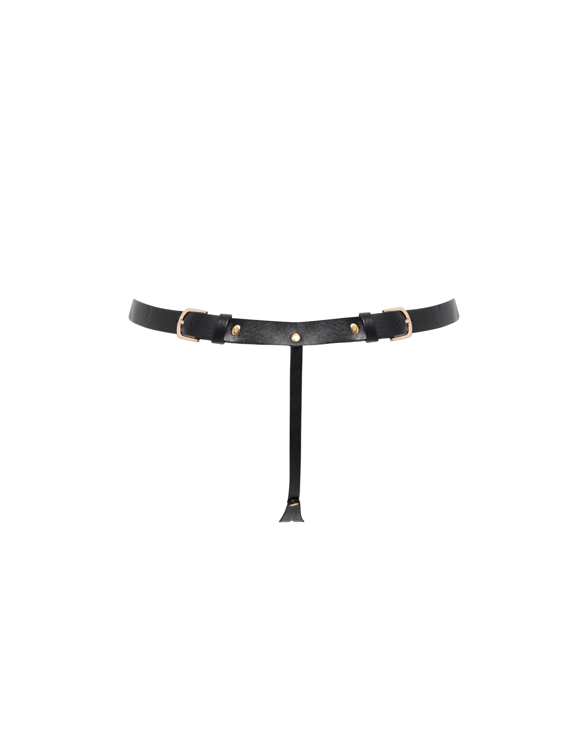 Lotus Open Thong Black