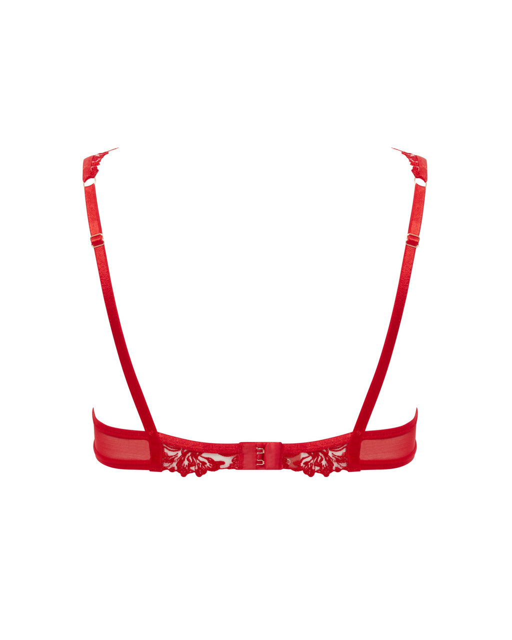 Samara Embroidered Bra Red
