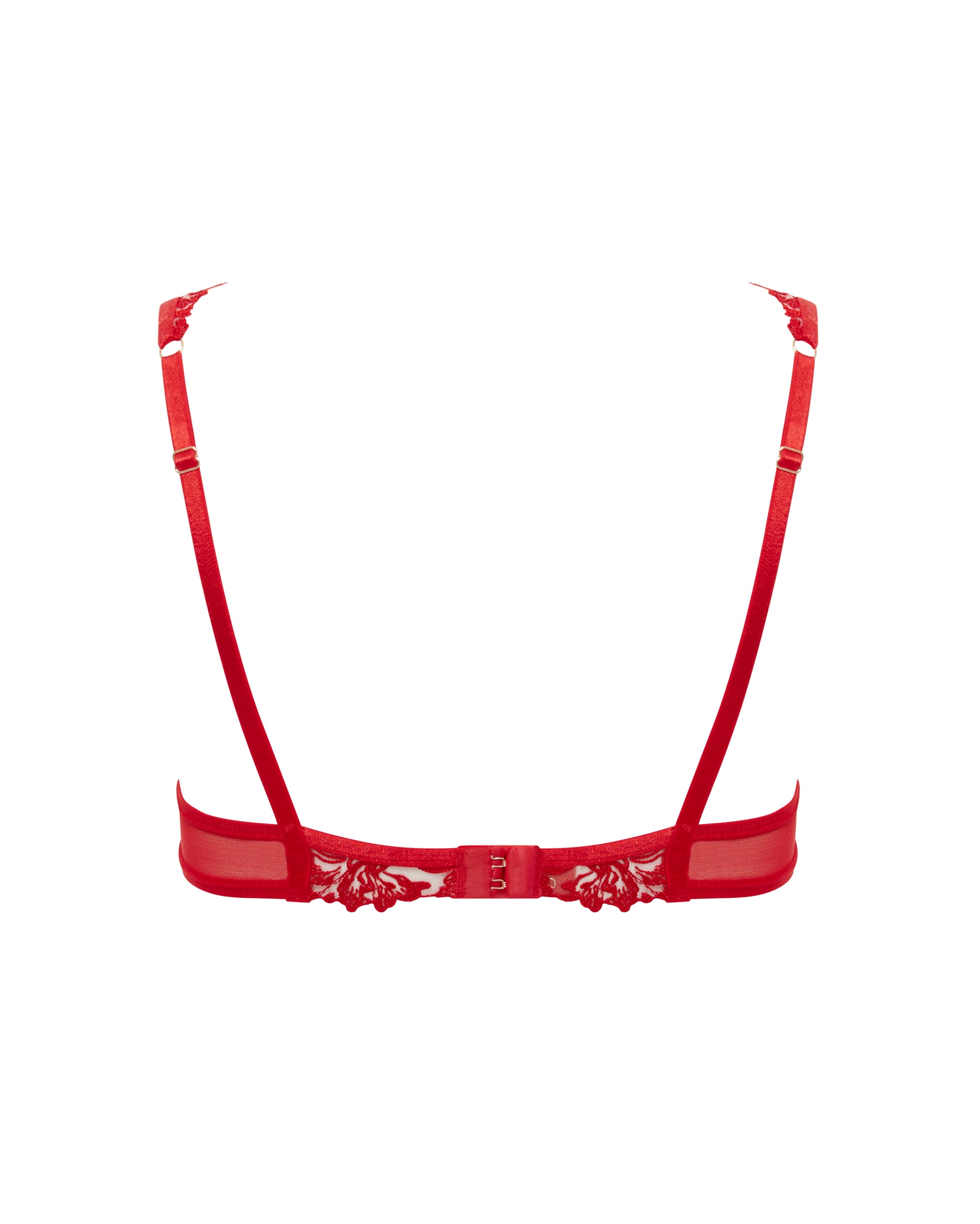 Samara Embroidered Bra Red
