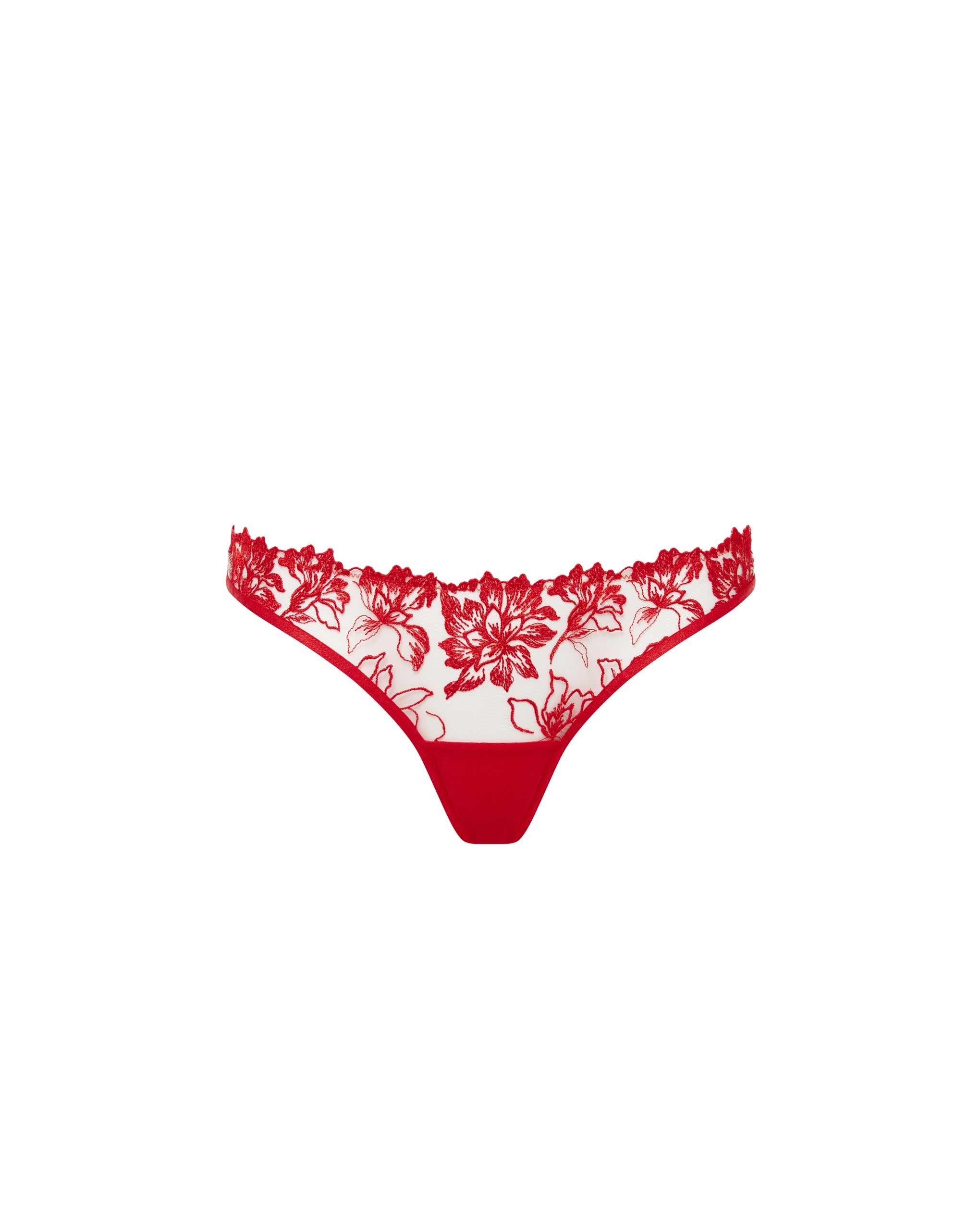 Samara Embroidered Brief Red