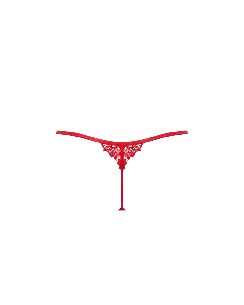 Samara Embroidered Thong Red
