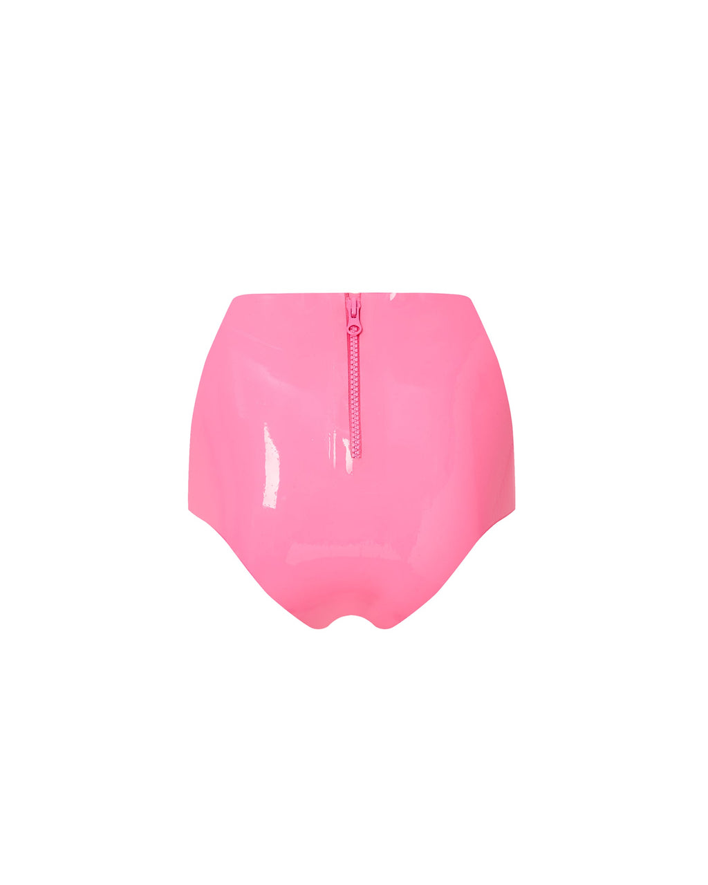 Latex High-Waisted Hot Pants Pink