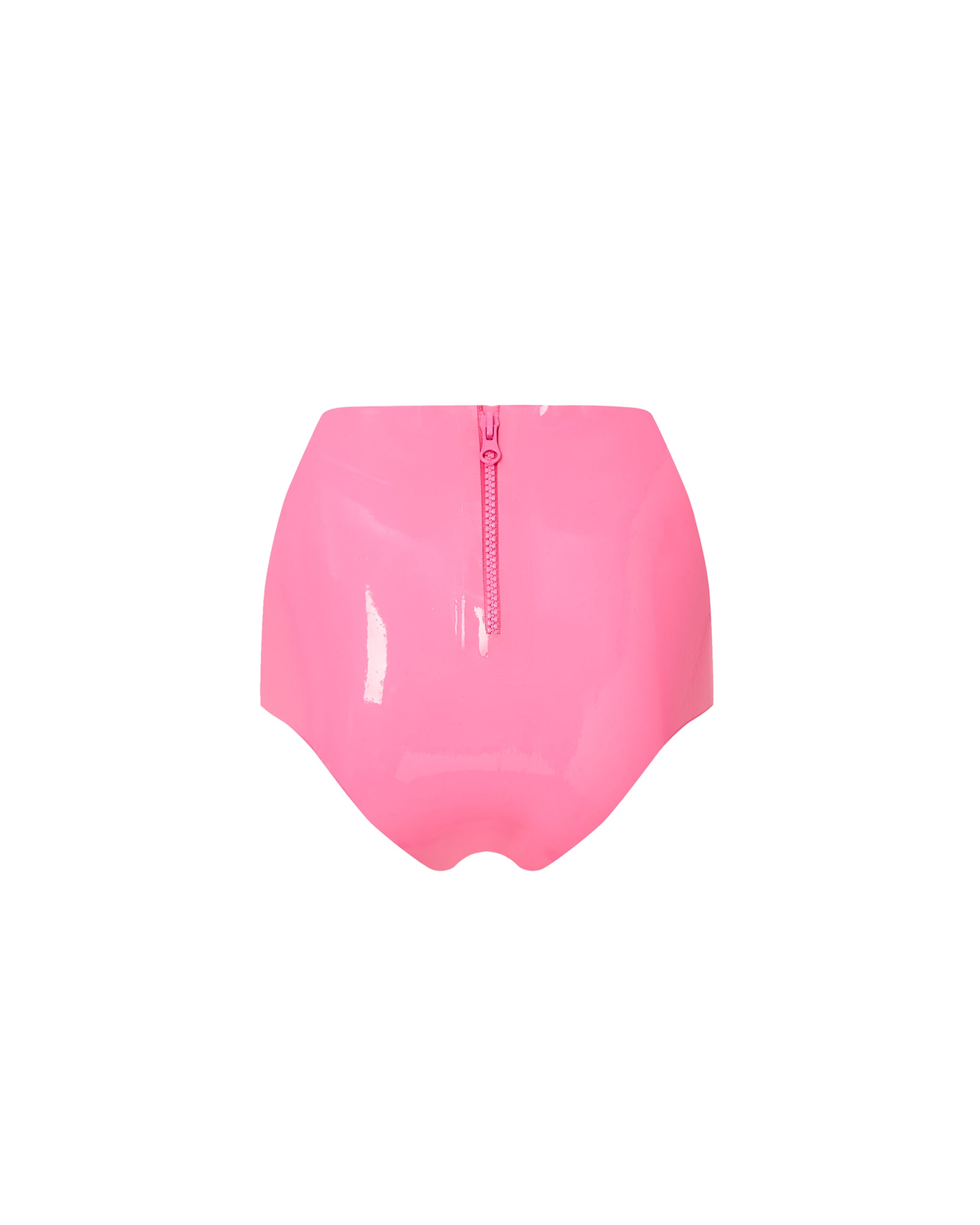Latex High-Waisted Hot Pants Pink