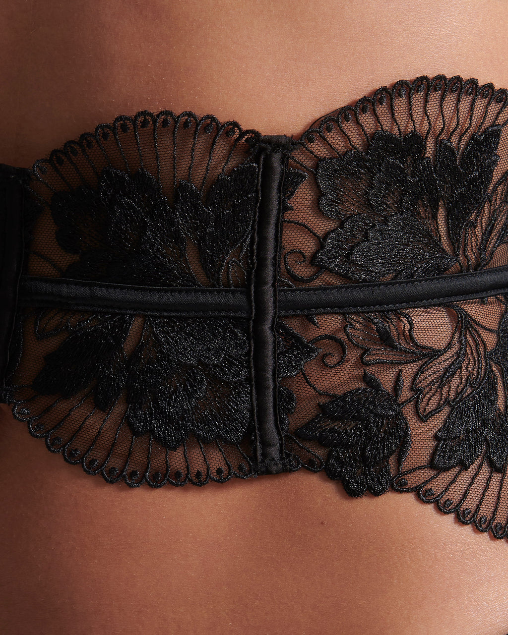 Gabriella Detachable Waspie Suspender Black