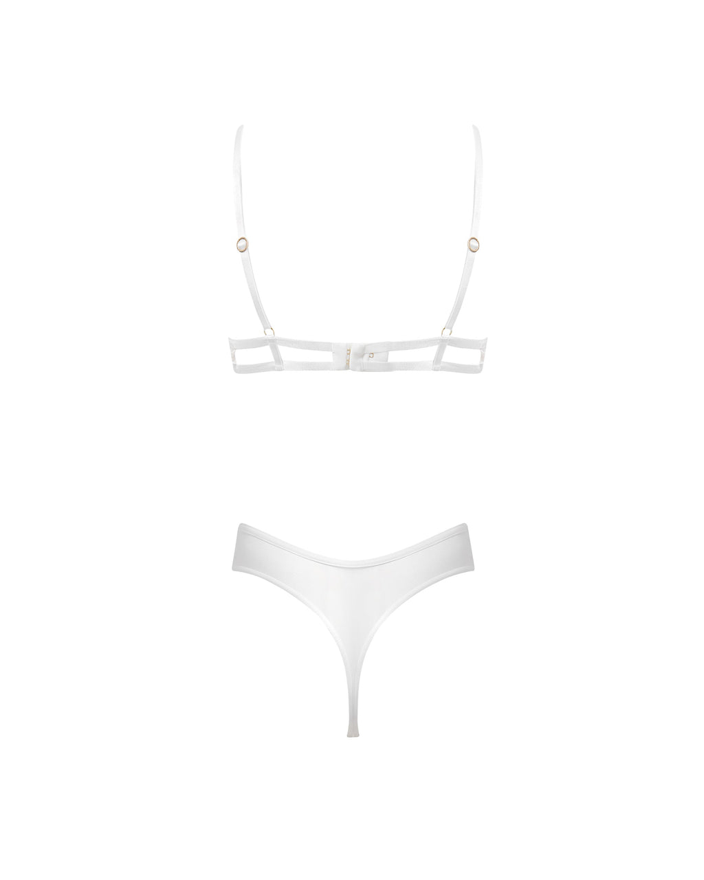 Marisa Embroidered Sheer Bodysuit White