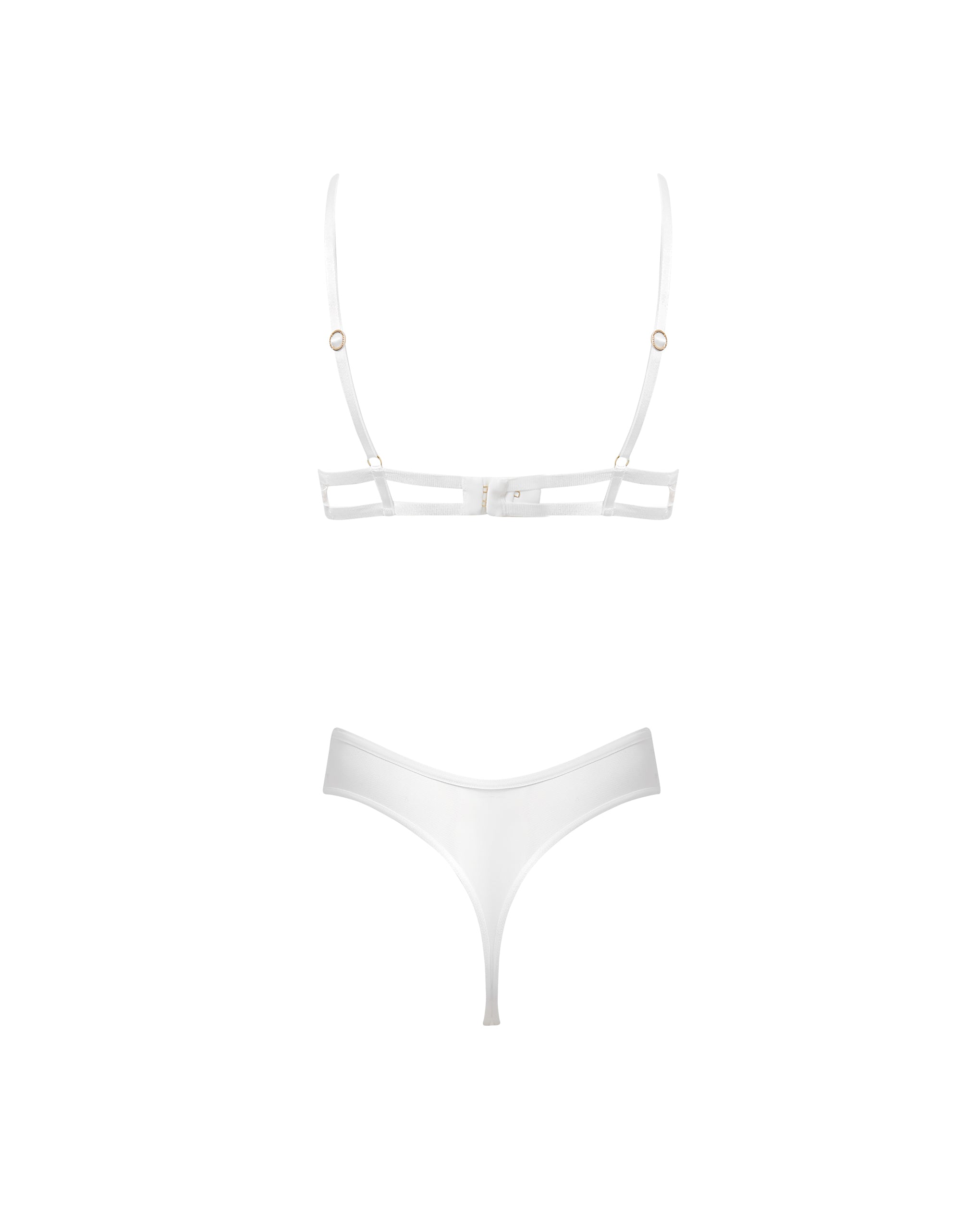 Marisa Embroidered Sheer Bodysuit White
