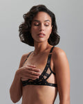 Sana Open Strappy Bra Black