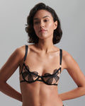 Annabel Open Bow Bra Black