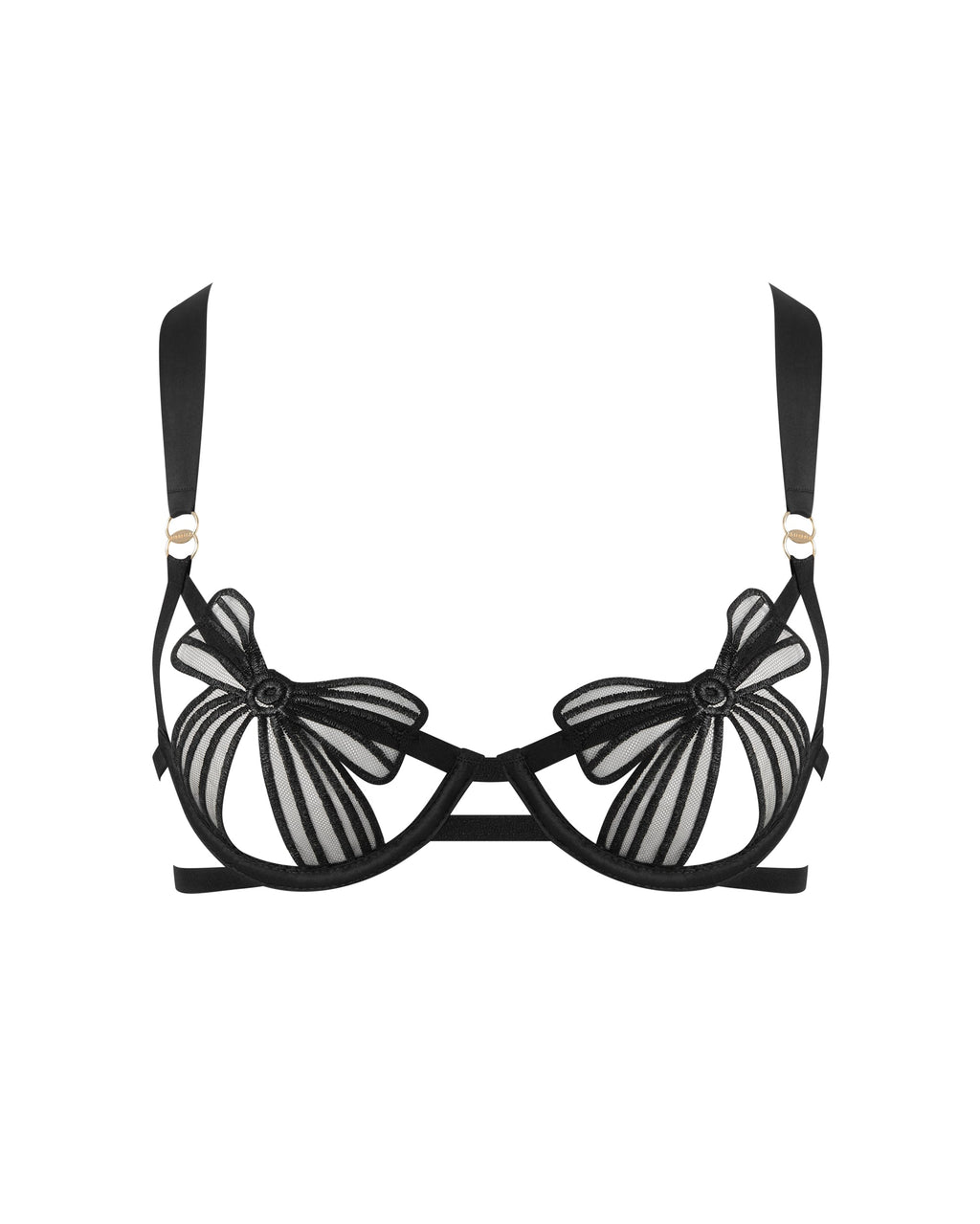 Annabel Open Bow Bra Black