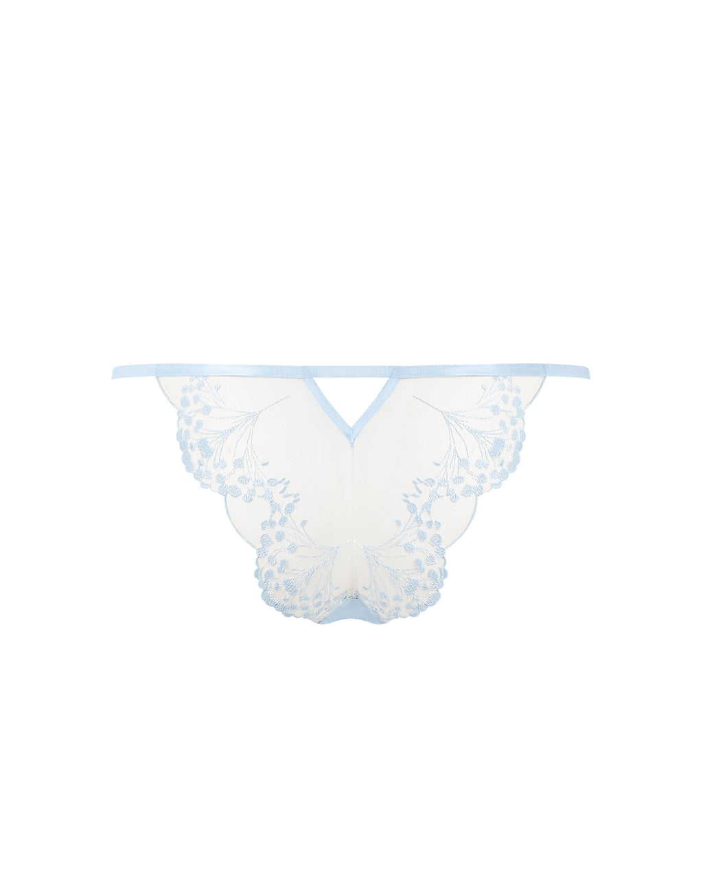 Marisa Embroidered Sheer Brief Blue