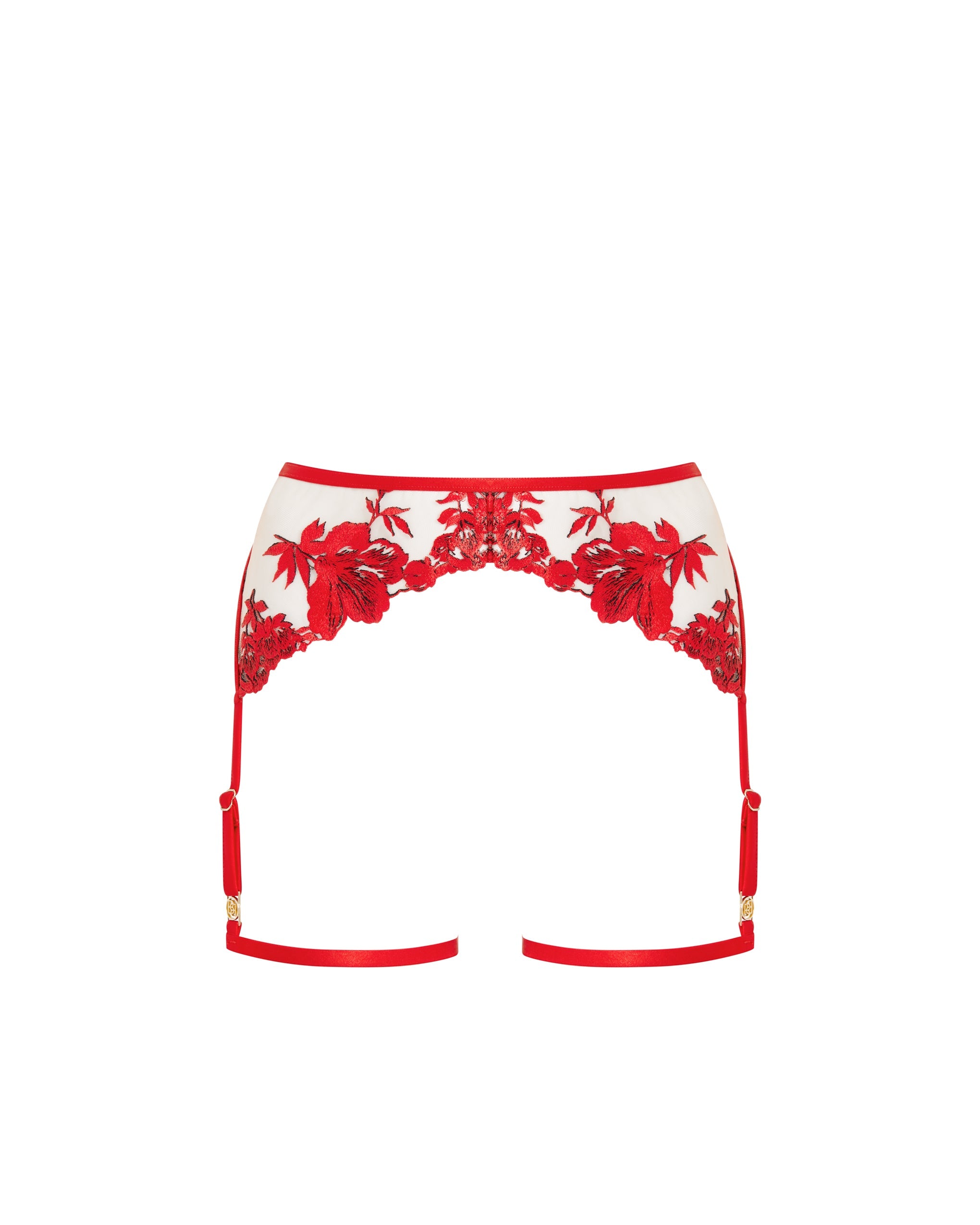 Lavanya Suspender Thigh Harness Red