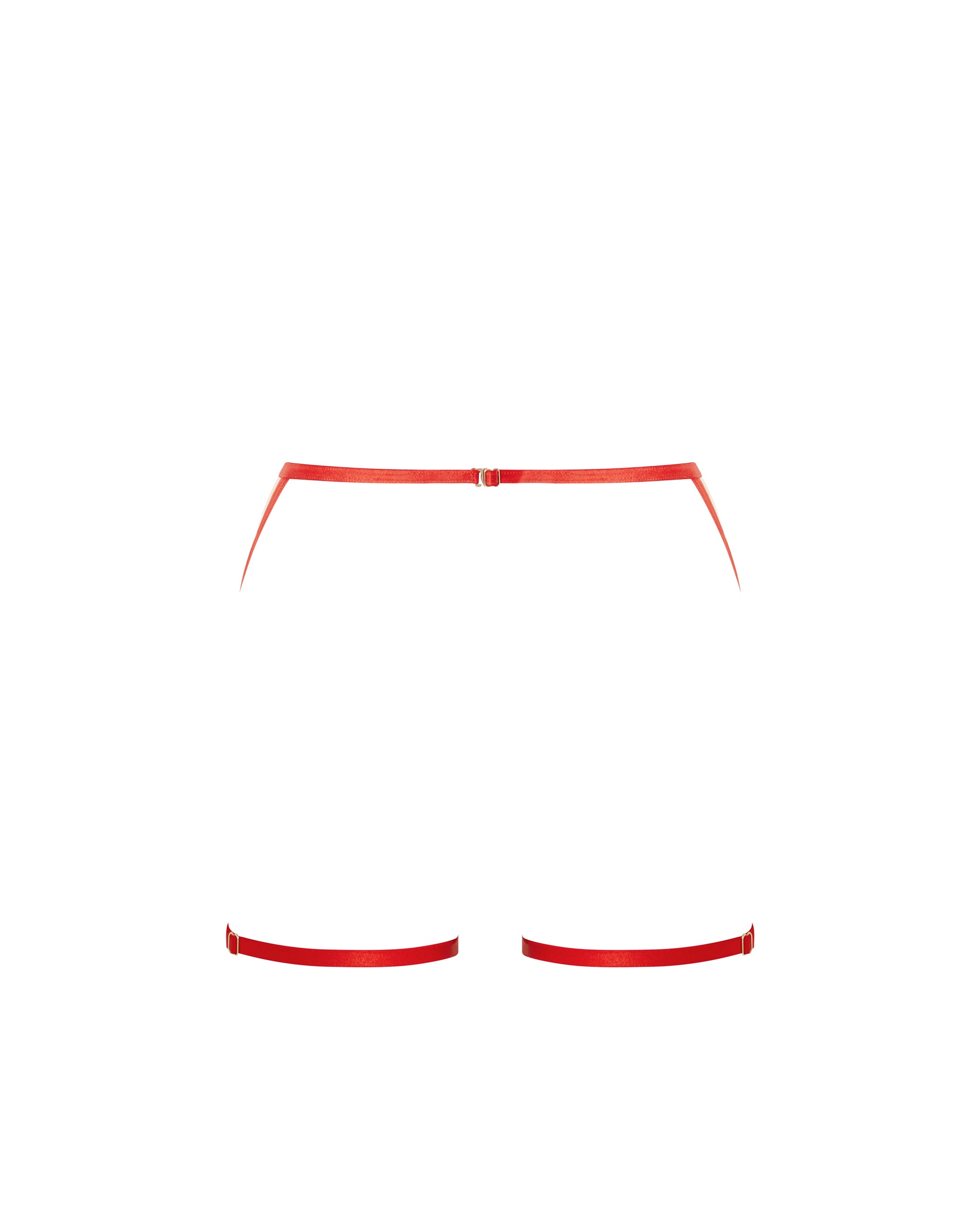 Lavanya Suspender Thigh Harness Red