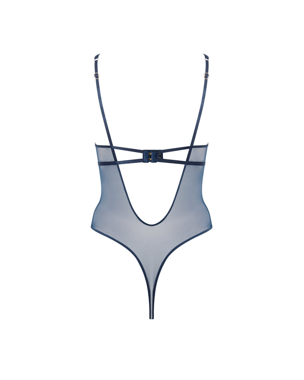 Verona Satin Push Up Bodysuit Navy