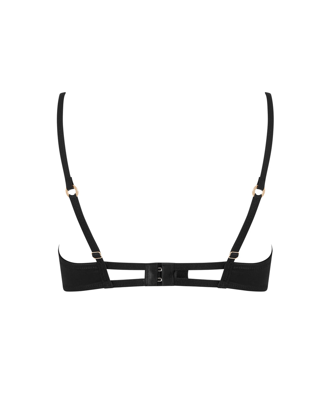 Venus Satin Open Bra Black