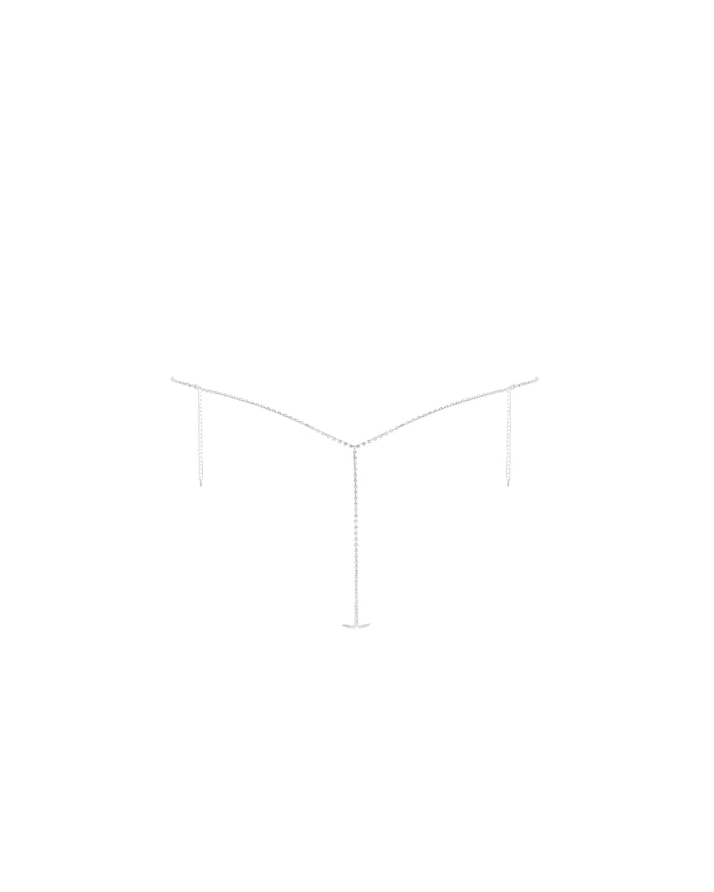 Estelle Open Diamante Thong Silver