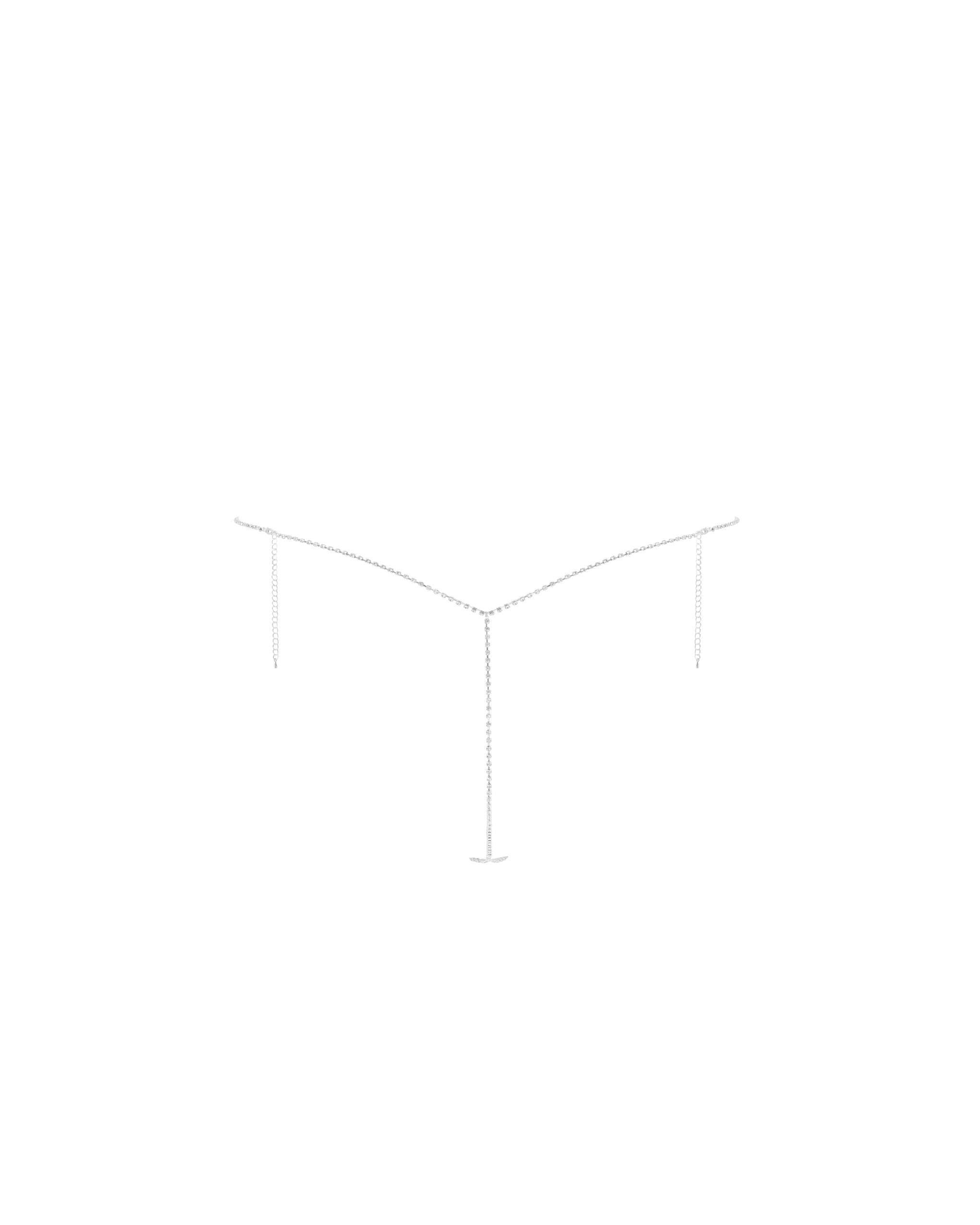 Estelle Open Diamante Thong Silver