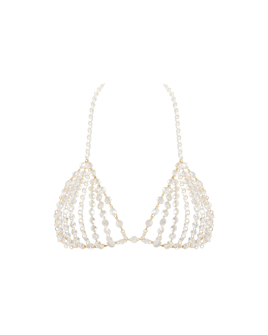 Crystal Triangle Bra Clear