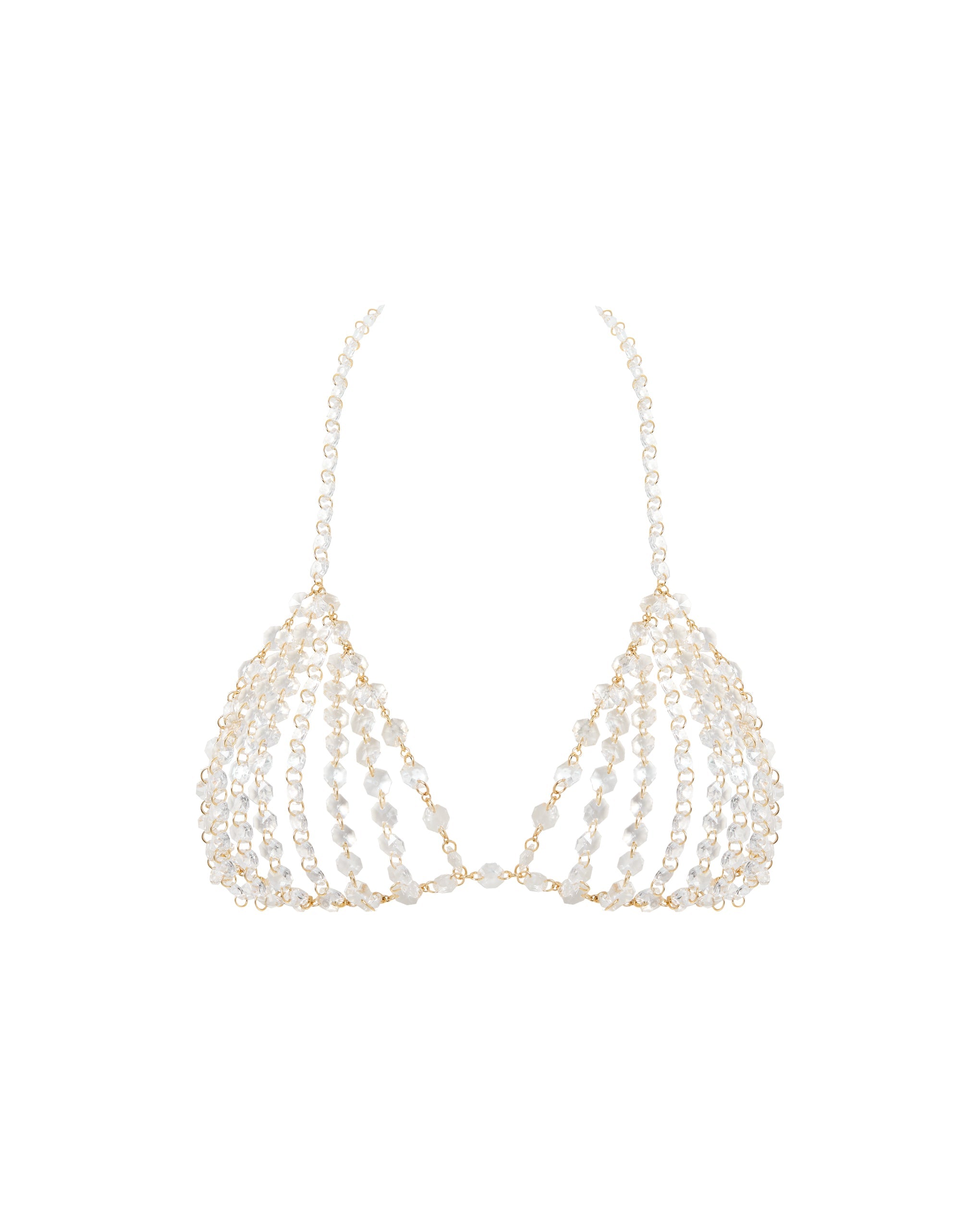 Crystal Triangle Bra Clear