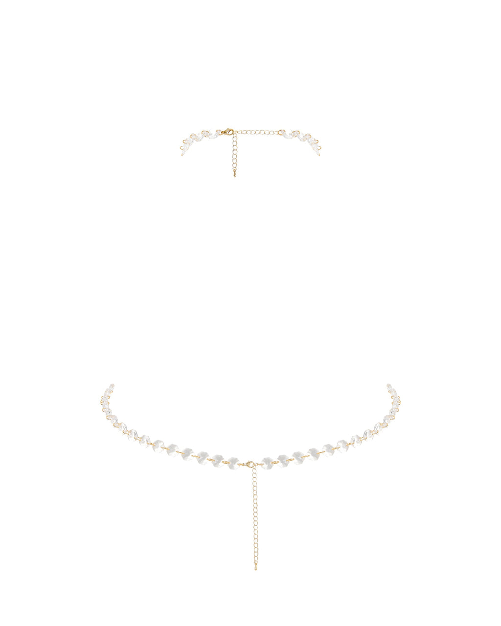 Crystal Triangle Bra Clear