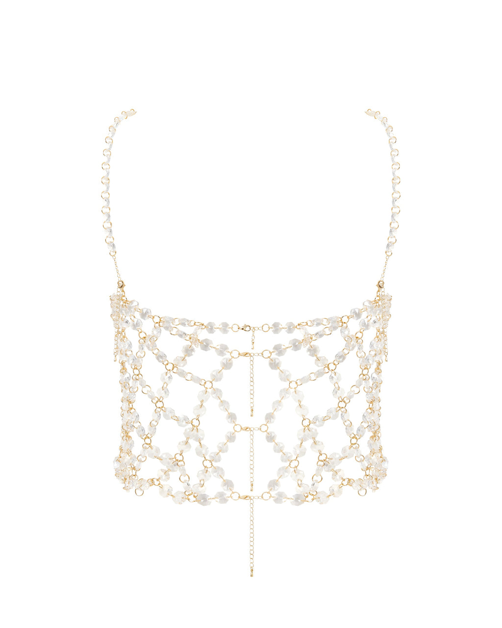 Crystal Cami Crop Top Clear