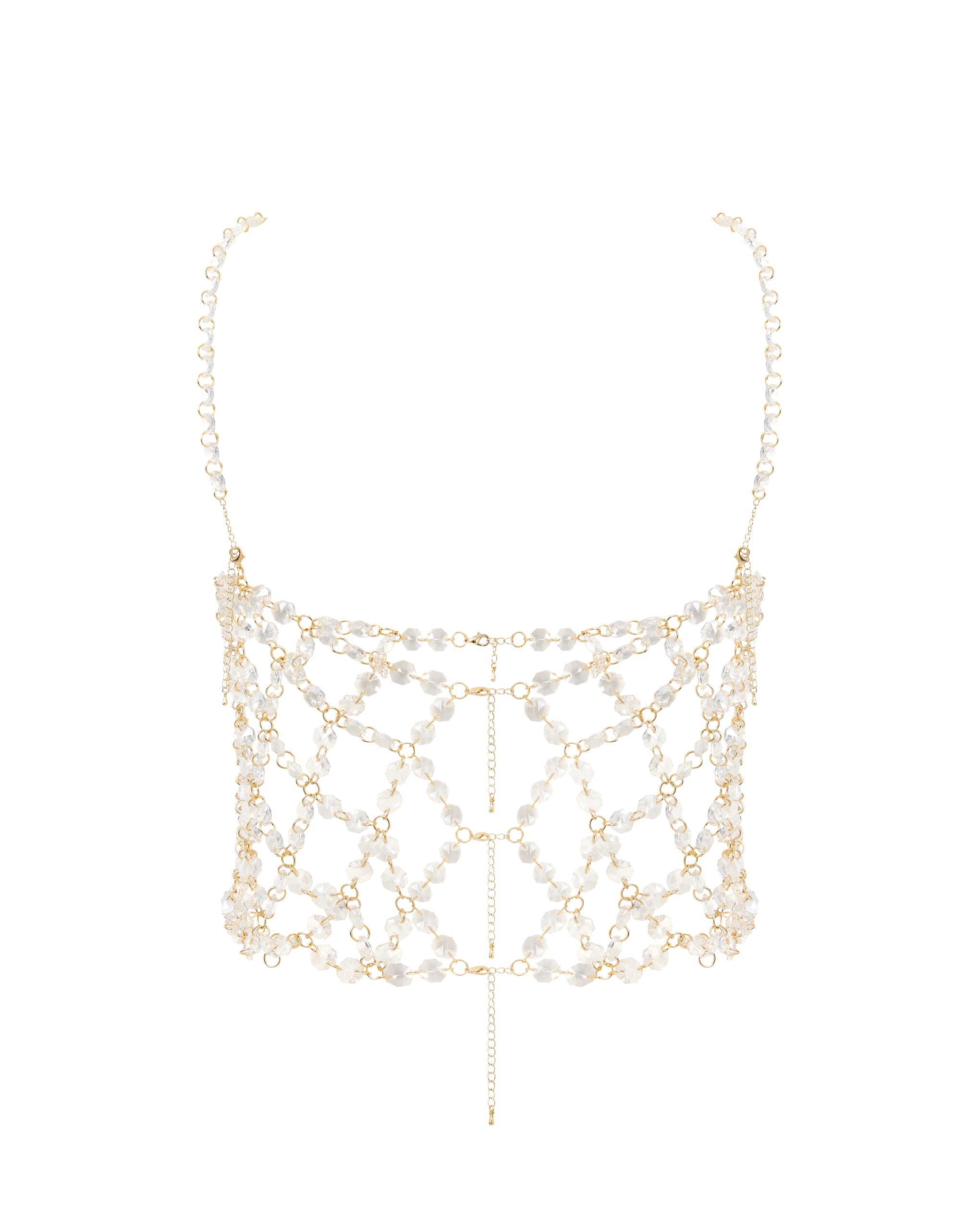 Crystal Cami Crop Top Clear