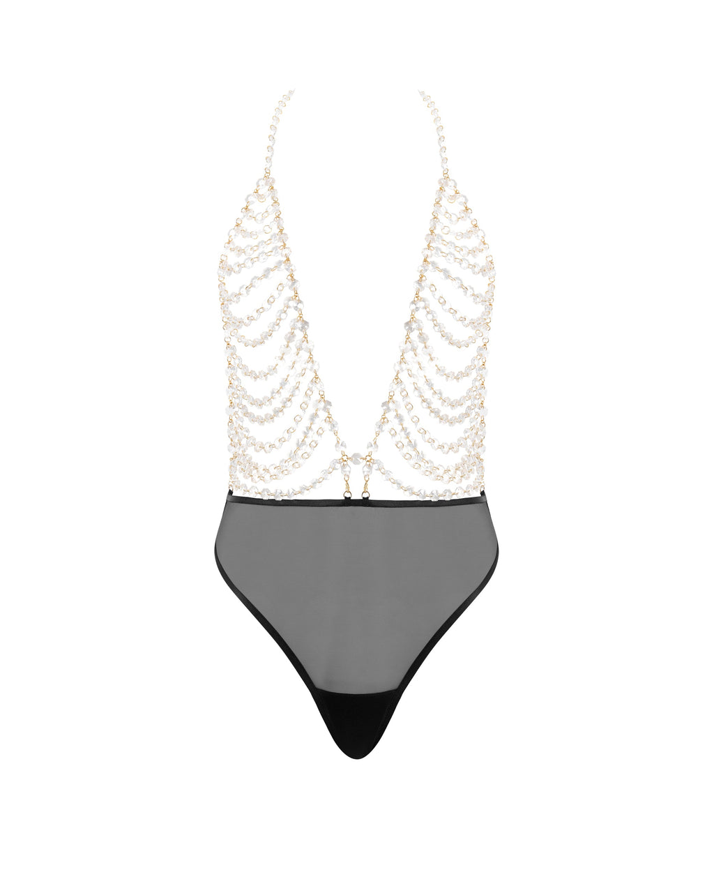 Crystal Bodysuit Clear/Black