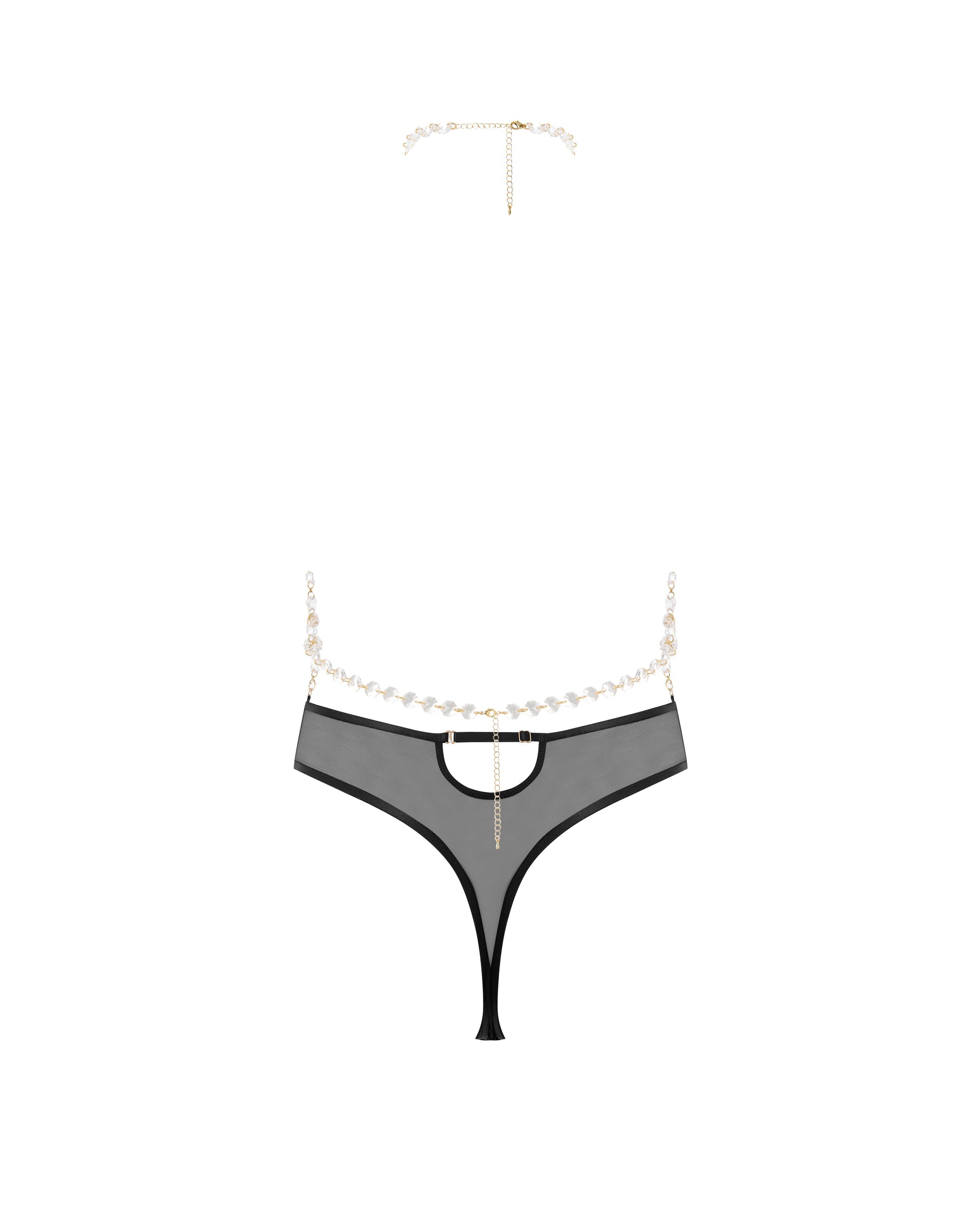 Crystal Bodysuit Clear/Black