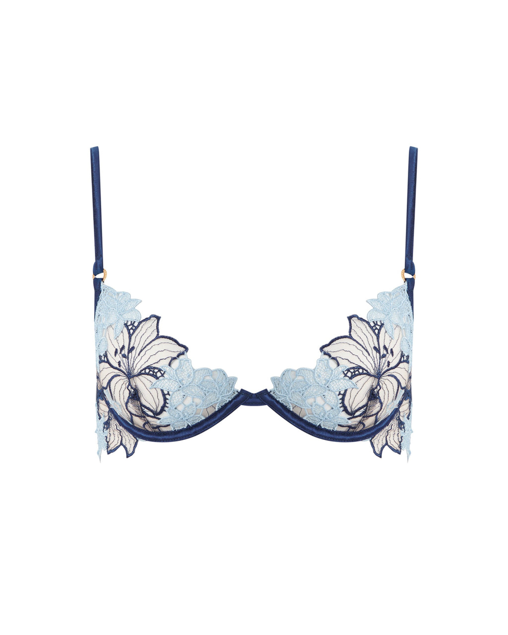 Calantha Floral Lace Bra Blue