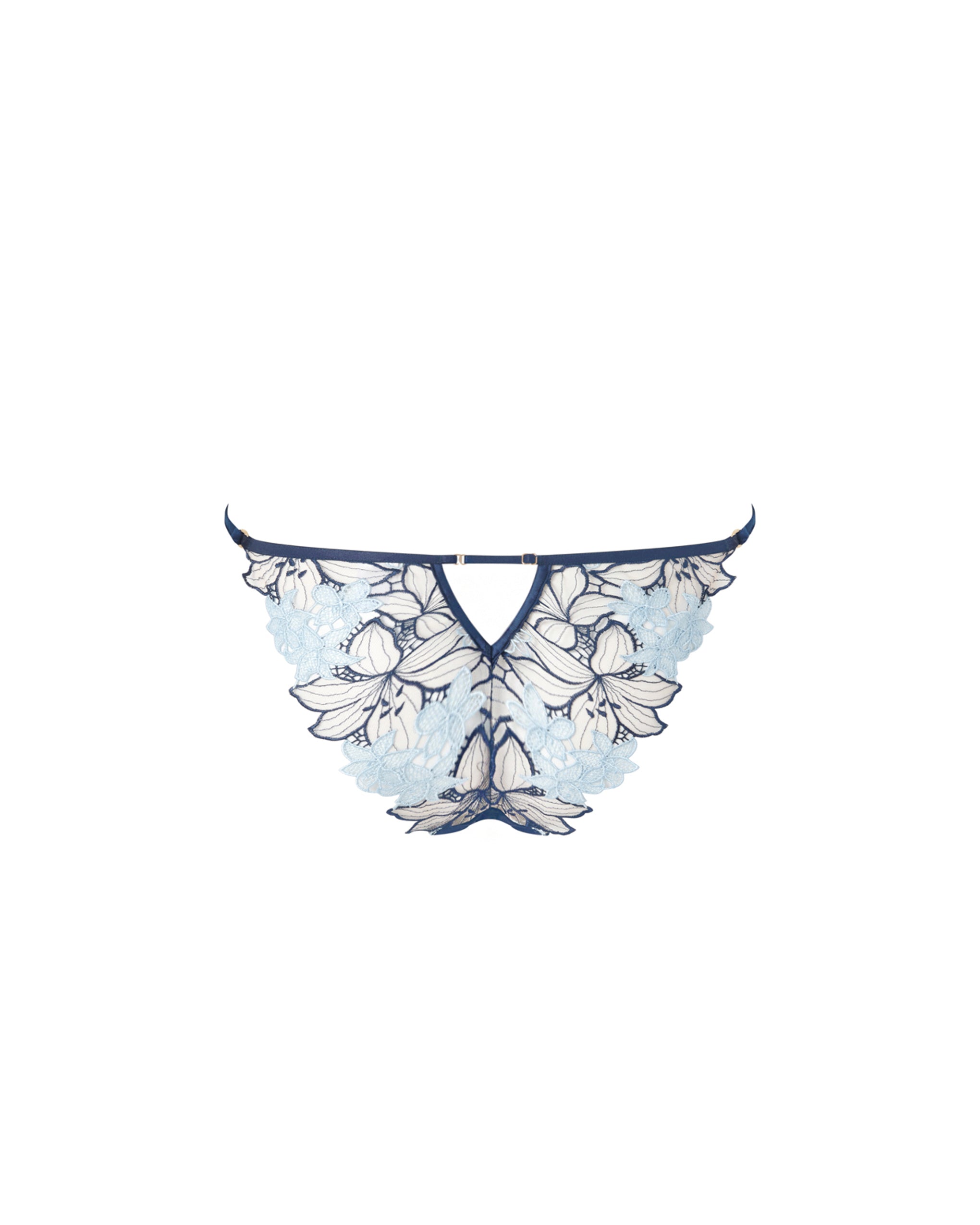 Calantha Floral Lace Brief Blue