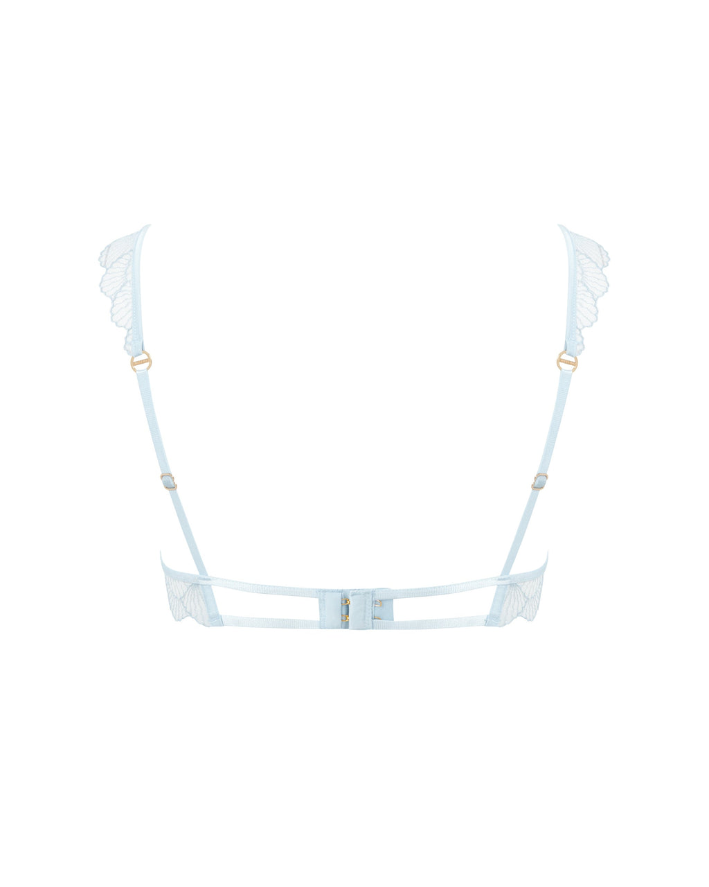 Vermont Embroidered Sheer Bra Ice Water Blue