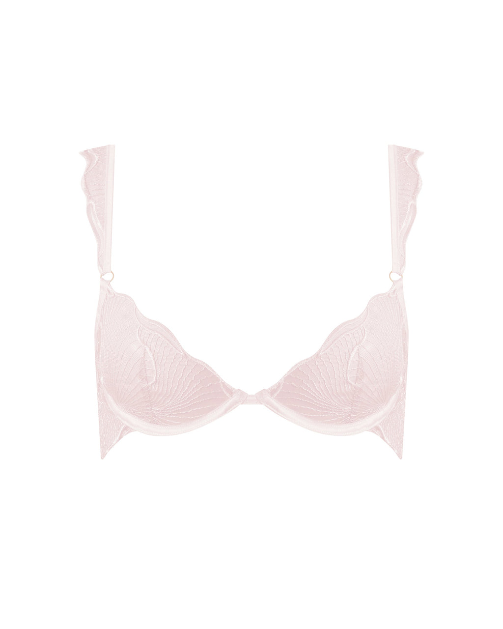 Marabel Embroidered Sheer Bra Pearl Pink
