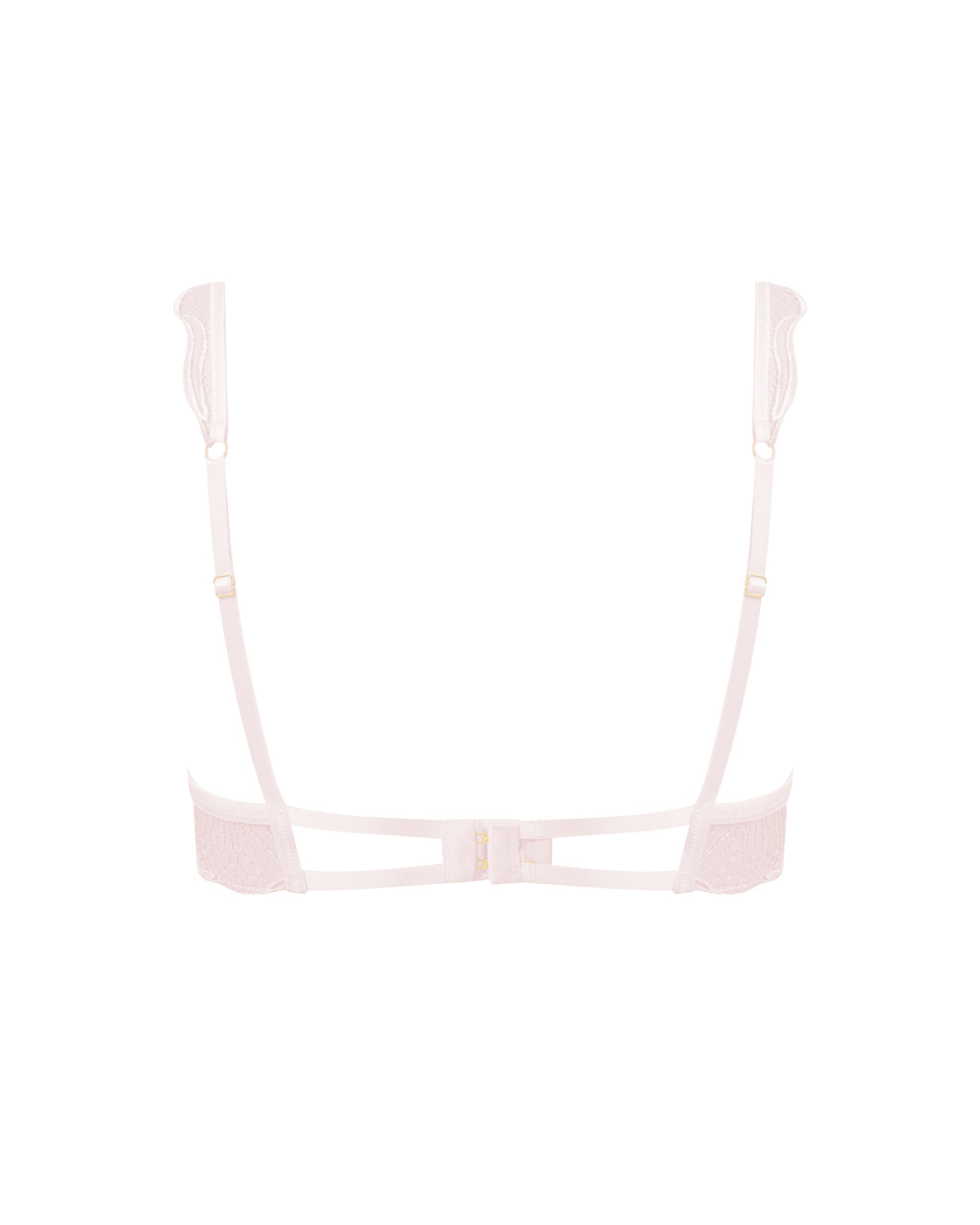 Marabel Embroidered Sheer Bra Pearl Pink