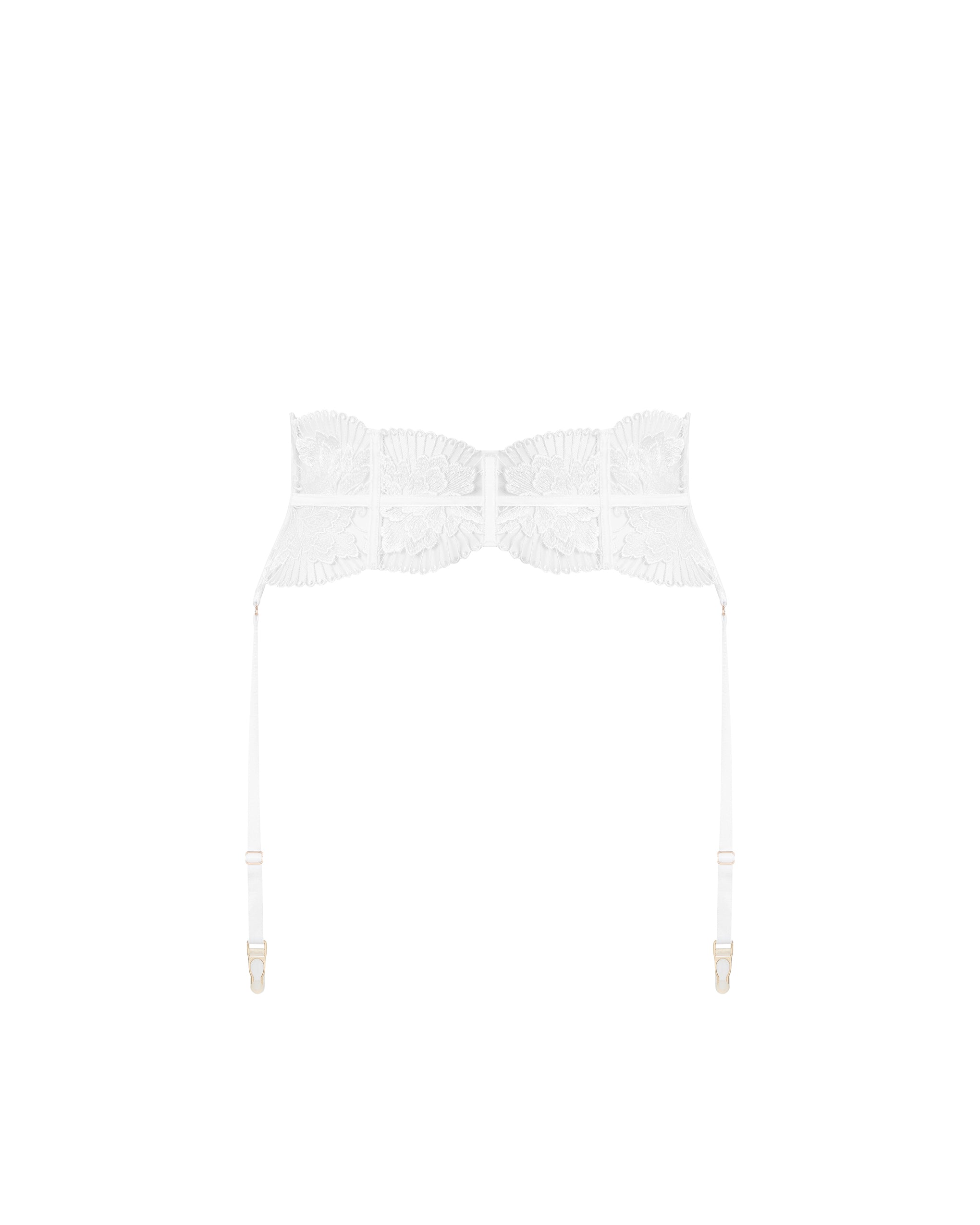 Gabriella Waspie Suspender (with detachable suspenders) White